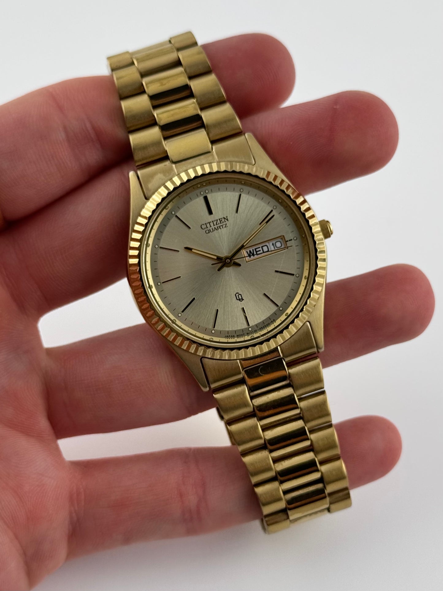 Citizen CQ Quartz Day-Date Sunburst Dial