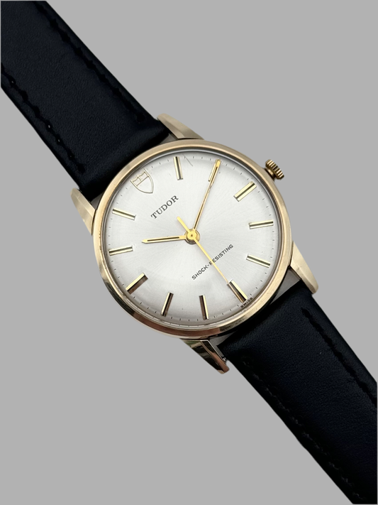 Tudor Manual Wind Shock Resisting 9ct Solid Gold Dress Piece