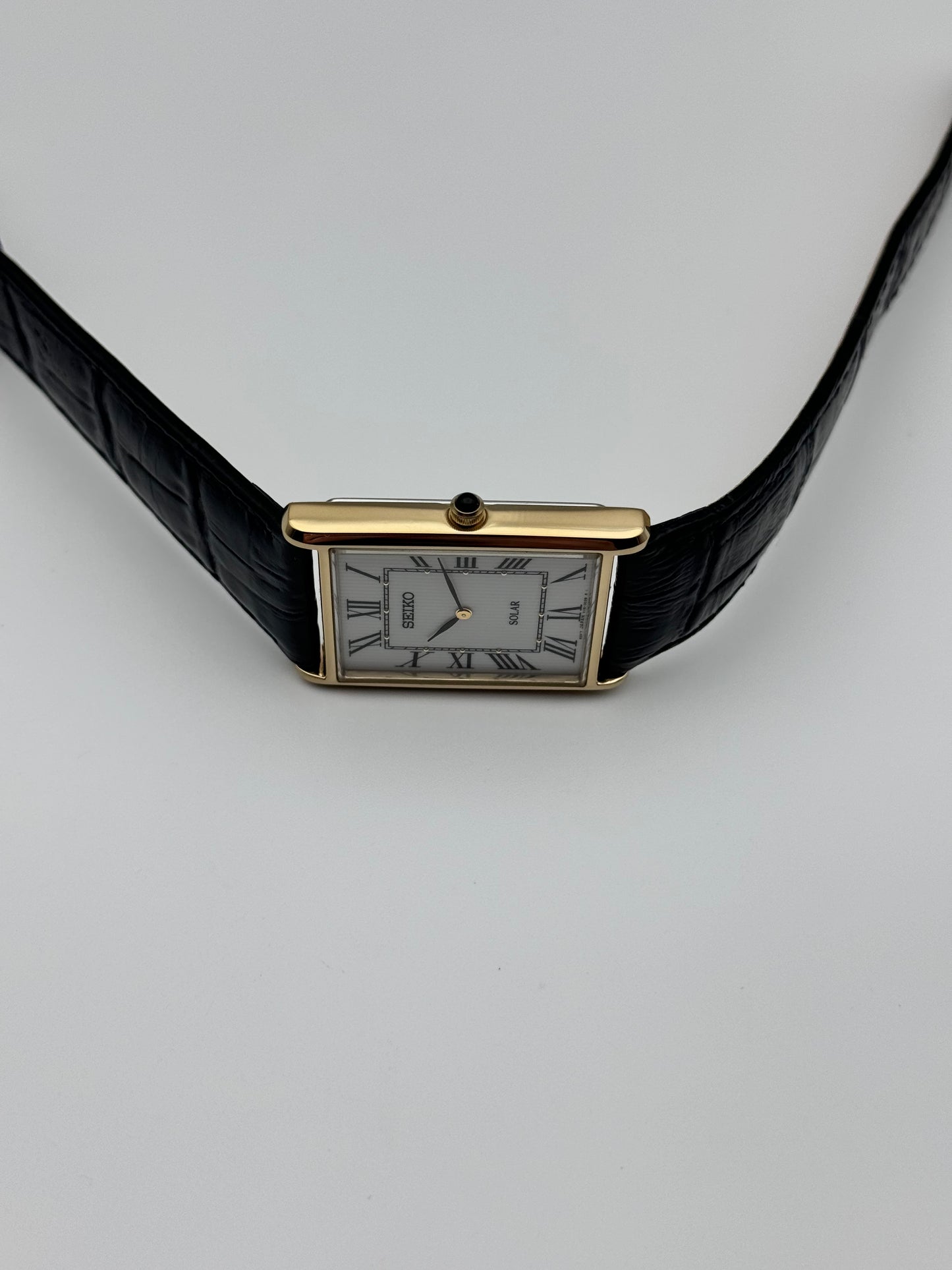 Seiko Tank Quartz V115-0BC0 - Original Strap and Buckle - Near Mint