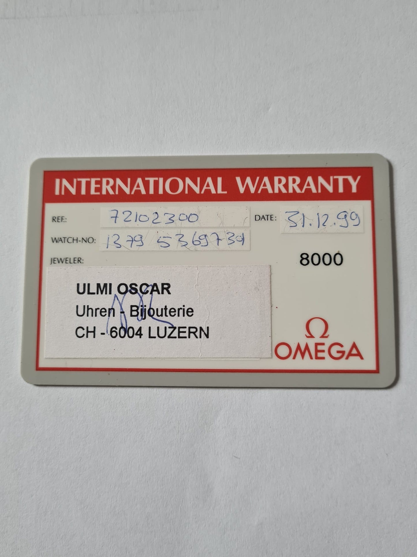 Omega DeVille Quartz Date 396.2379 - Original bracelet & warranty card.