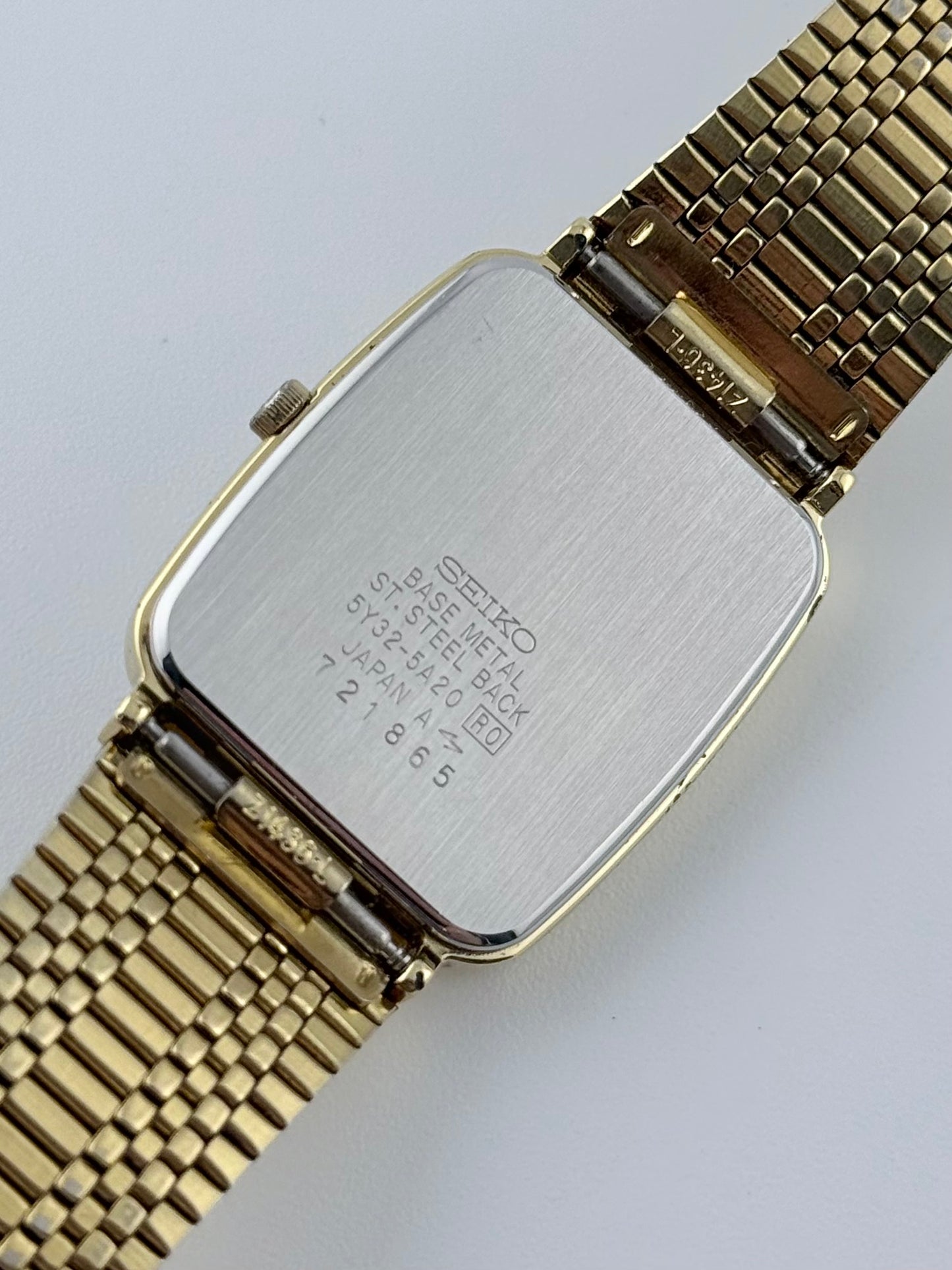 Seiko Tank Quartz Date - 5Y32-5A20