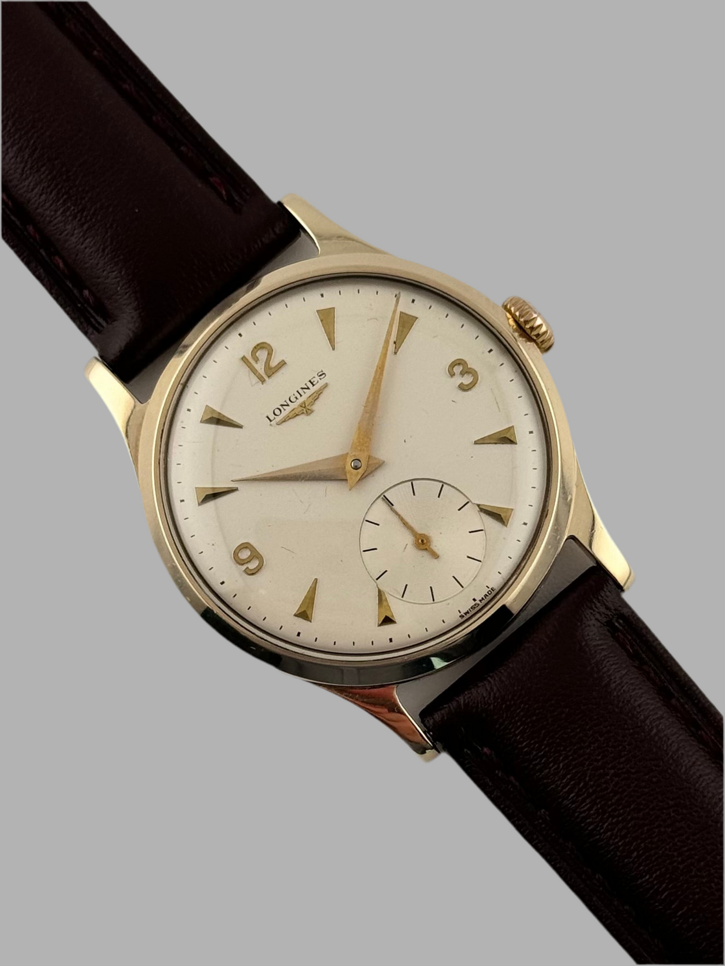 Longines Manual Wind Sub Seconds 9ct Gold
