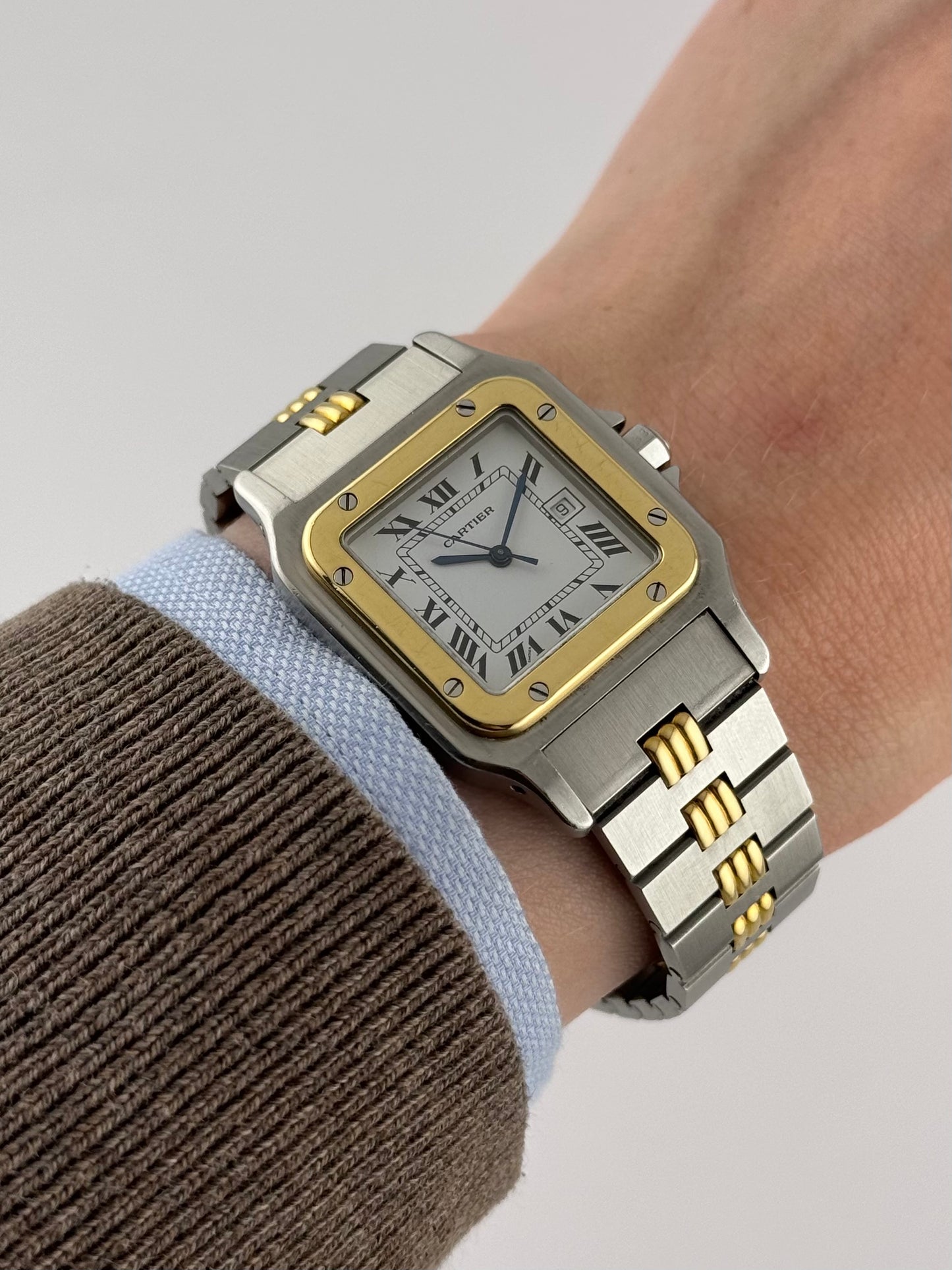 Cartier Santos Carree Automatic - Rare Godron Bracelet - 2961 - Original Box