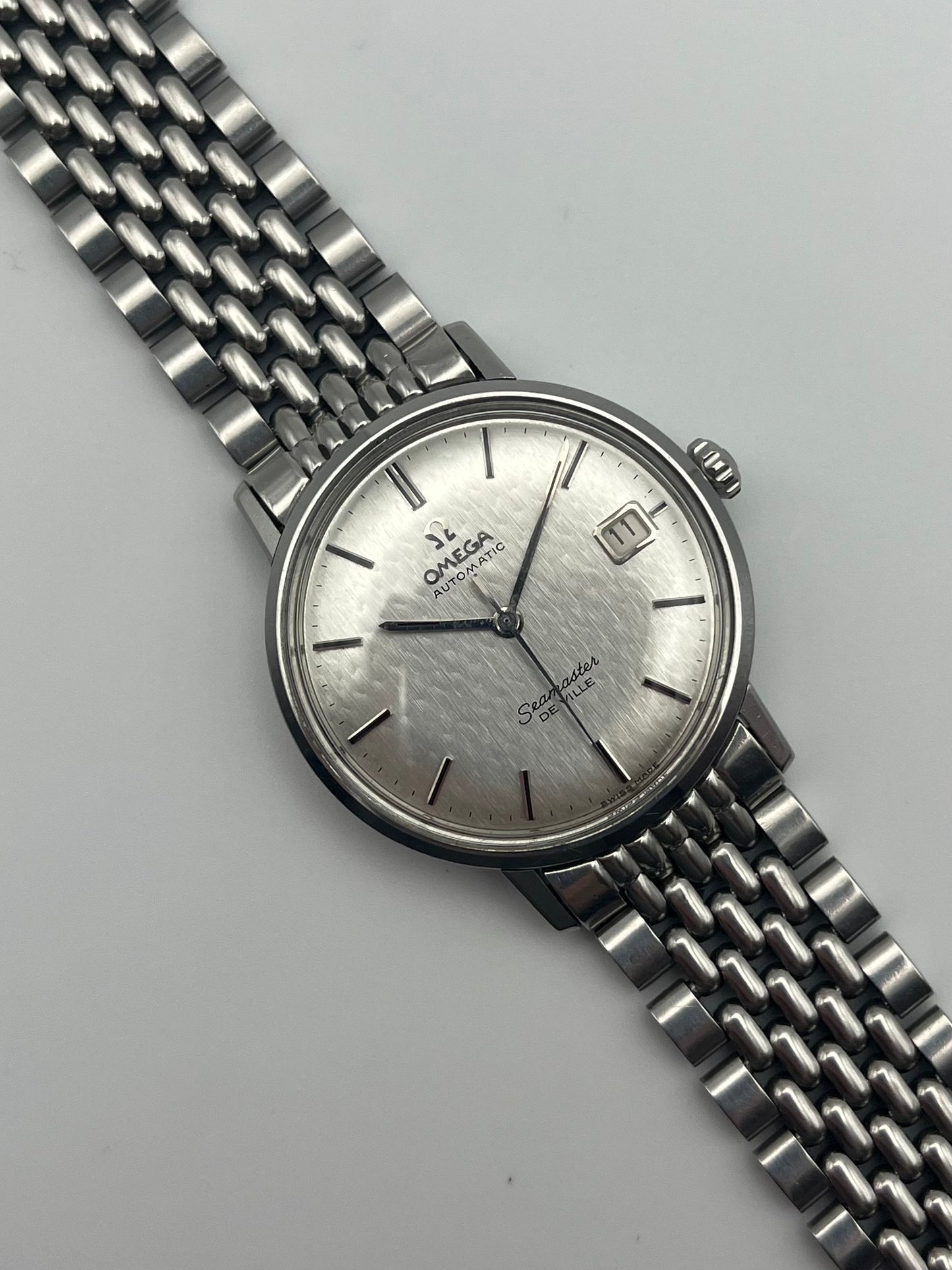 Omega Seamaster DeVille Automatic Fish Scale Dial - Original Beads of Rice Bracelet - 166.020