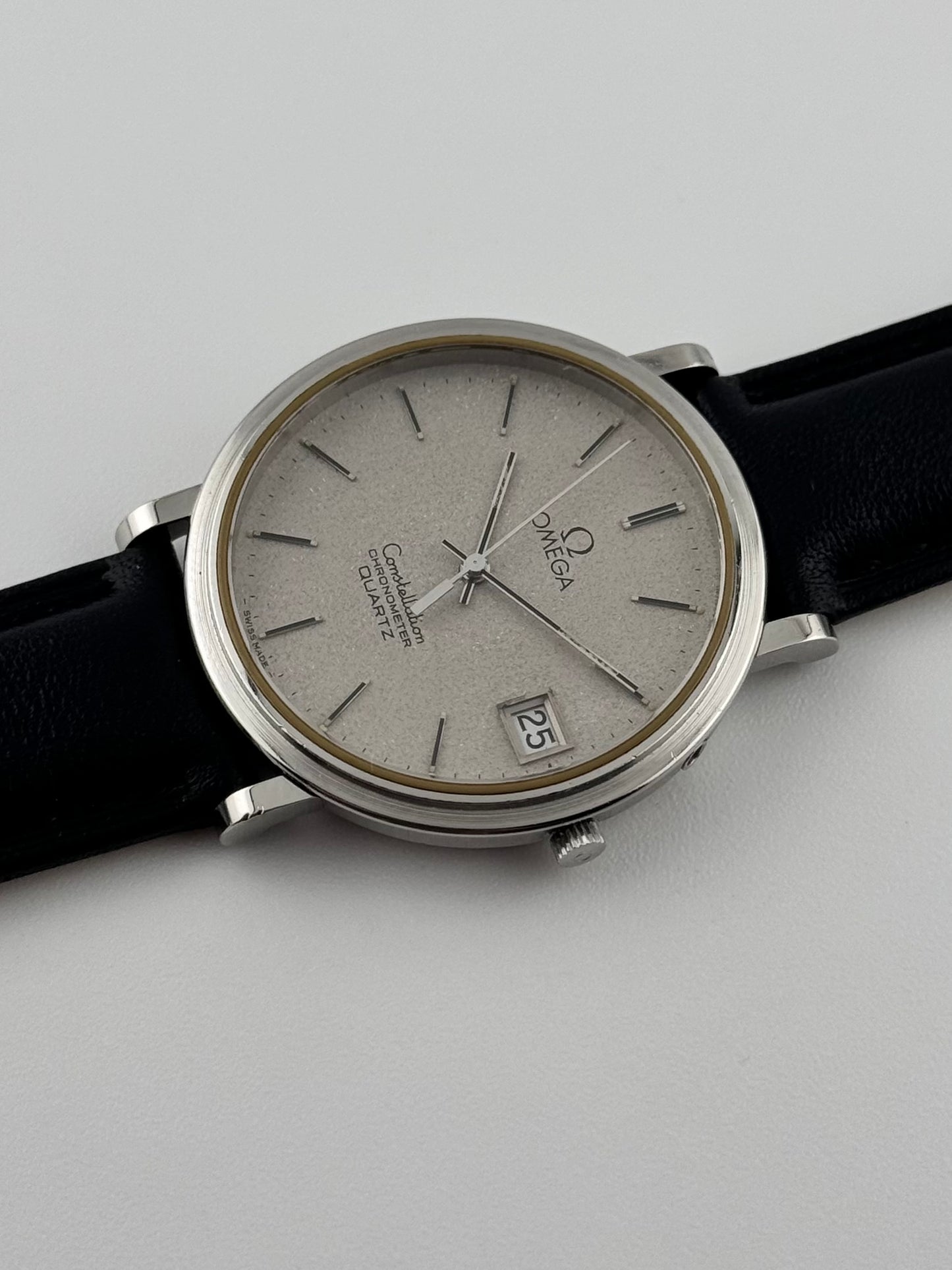 Omega Constellation Chronometer Quartz 198.0126 Date - Dark Grey Stardust Dial