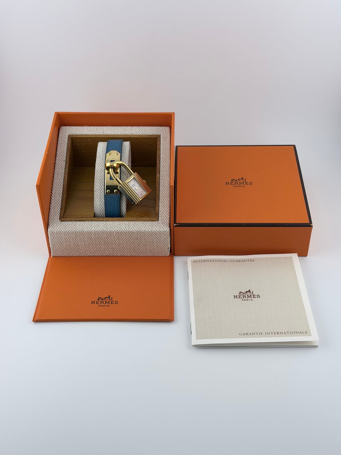 Hermes Paris Kelly Lock Watch - White