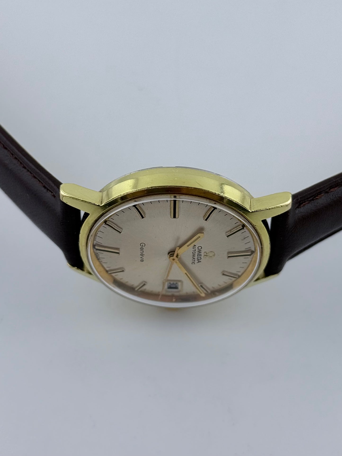 Omega Geneve Automatic Date 166.070 Sunburst Dial