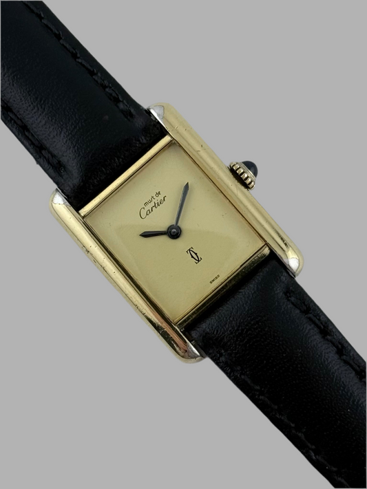 Cartier Must De Paris Tank Manual Wind - Lemon Dial - Ladies