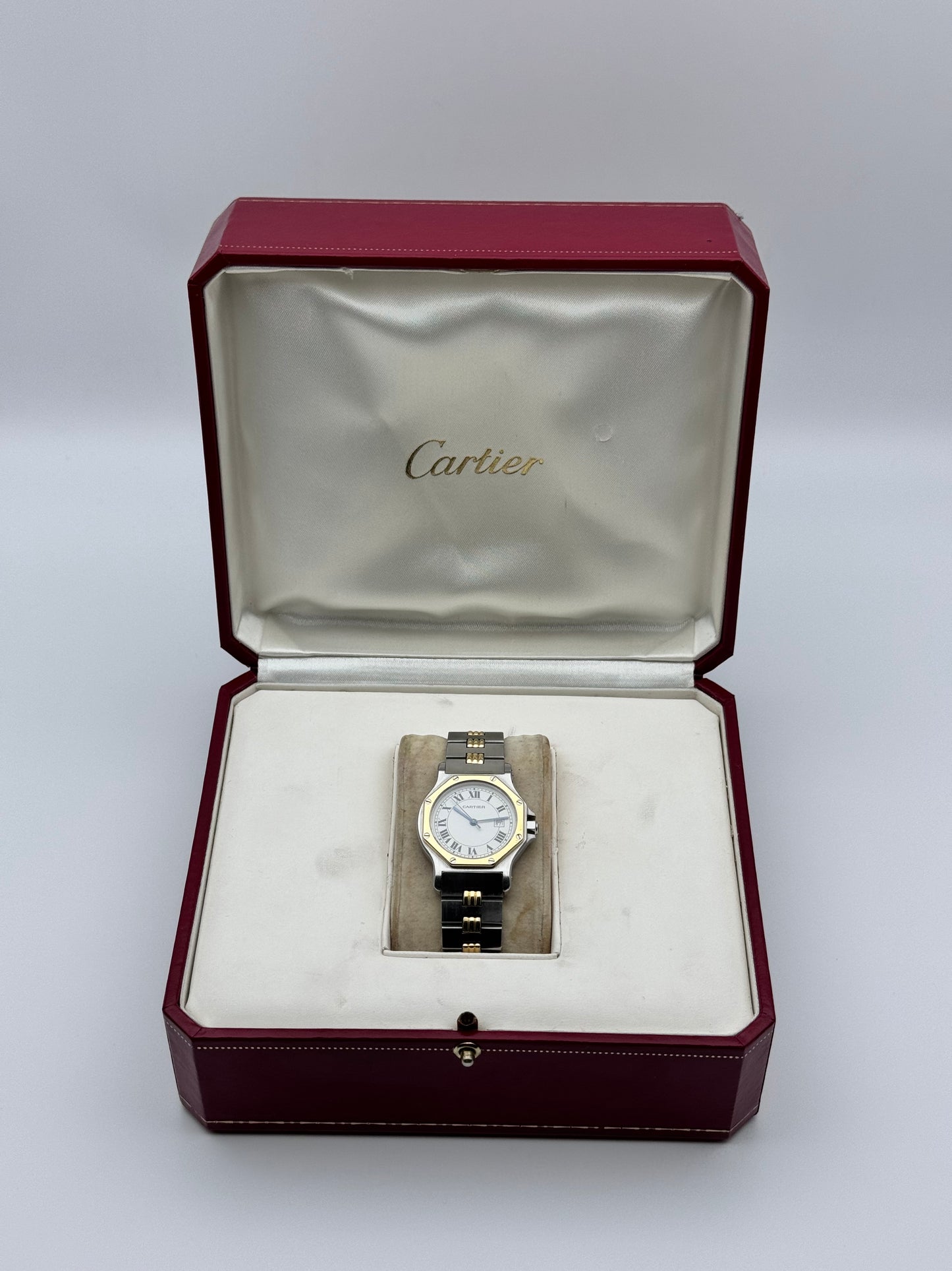 Cartier Santos Octagon Automatic Date 2966 - Special edition Gordon Bracelet - Original Box