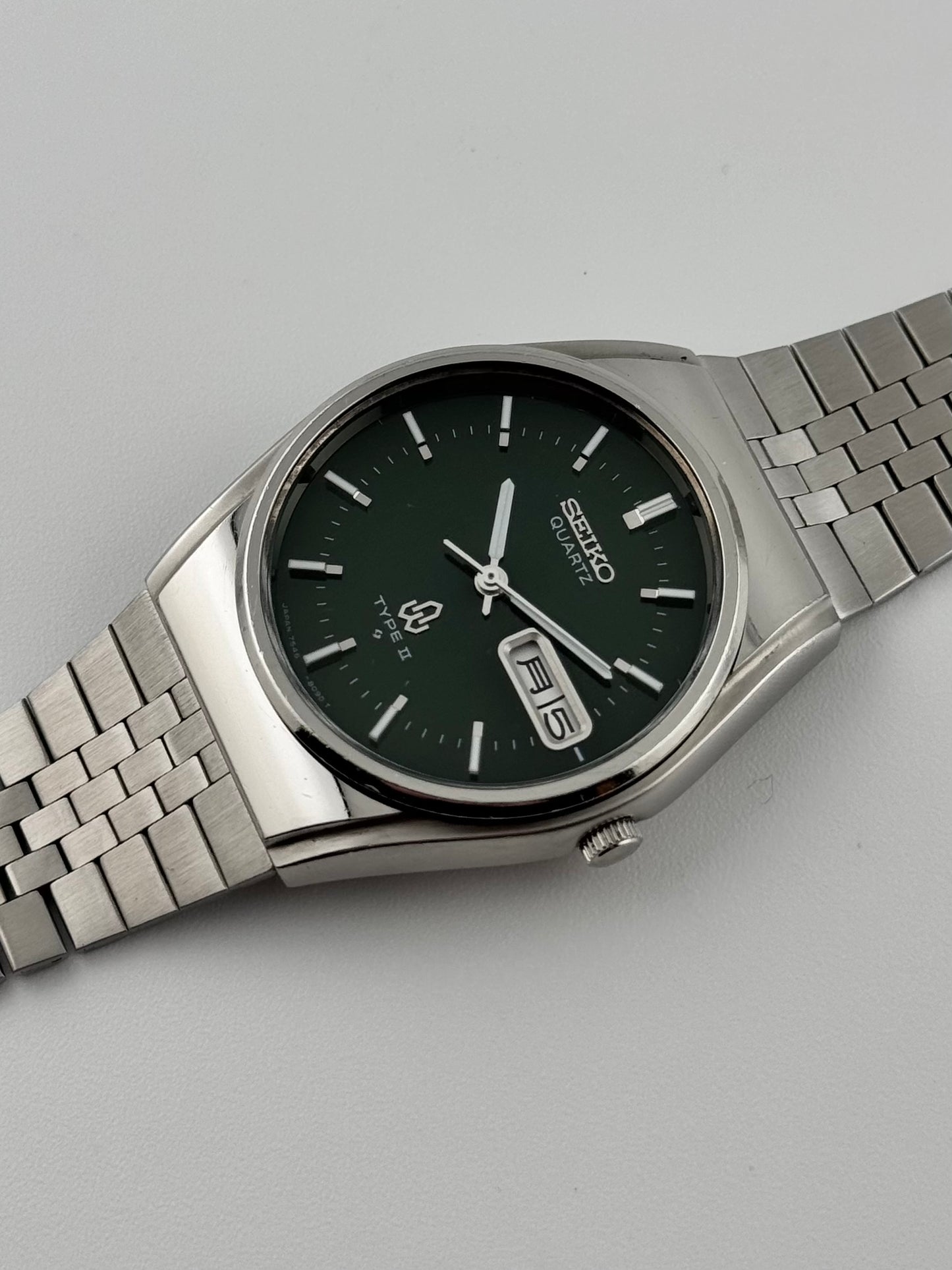 Seiko Type II Quartz JDM - Rare Green Dial - 7546-8000