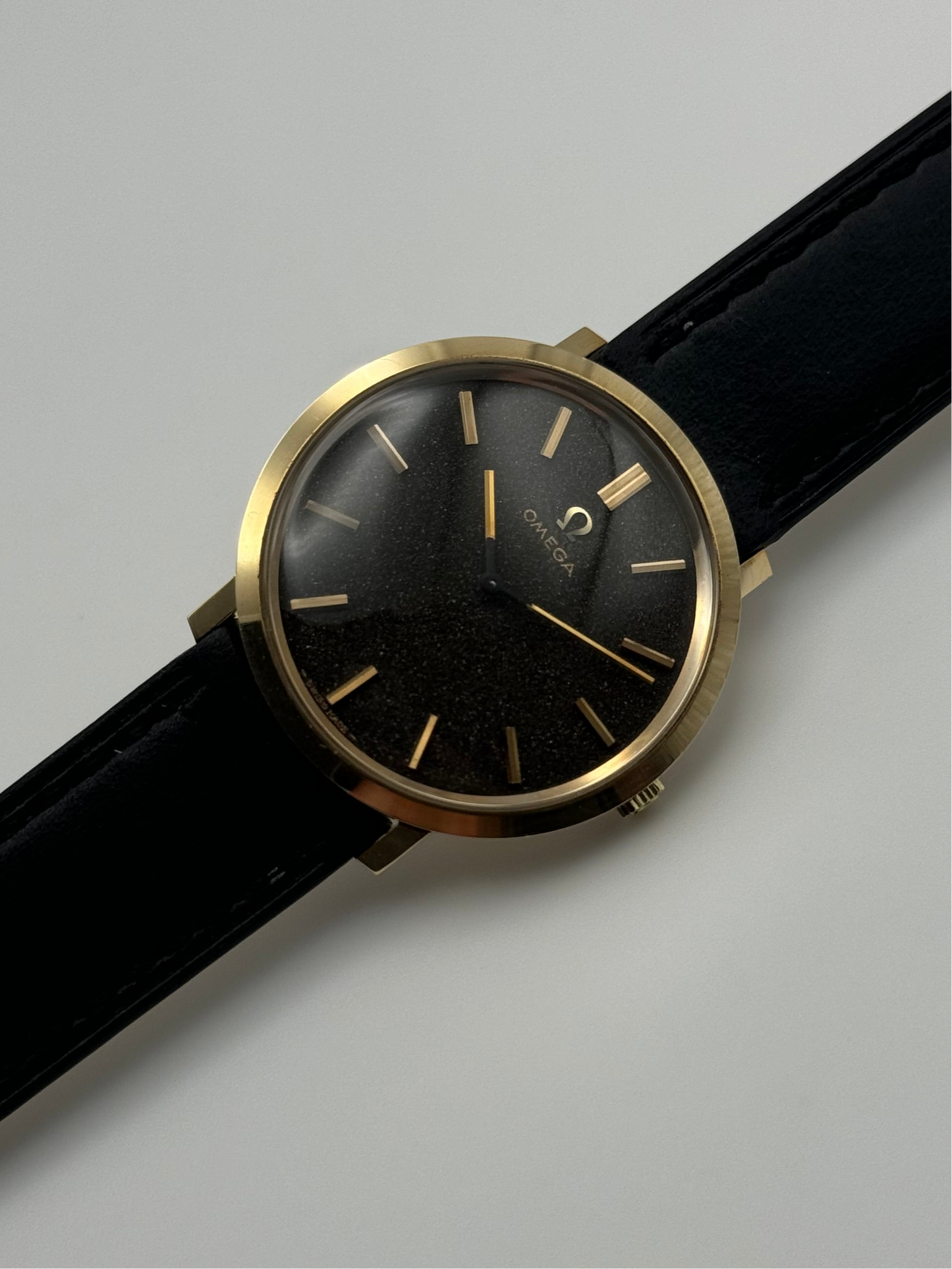 Omega De Ville Manual Wind 9ct Solid Gold - Rare Frosted Dial