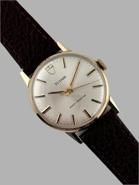 Tudor Manual Wind Shock Resisting 9ct Solid Gold Dress Piece