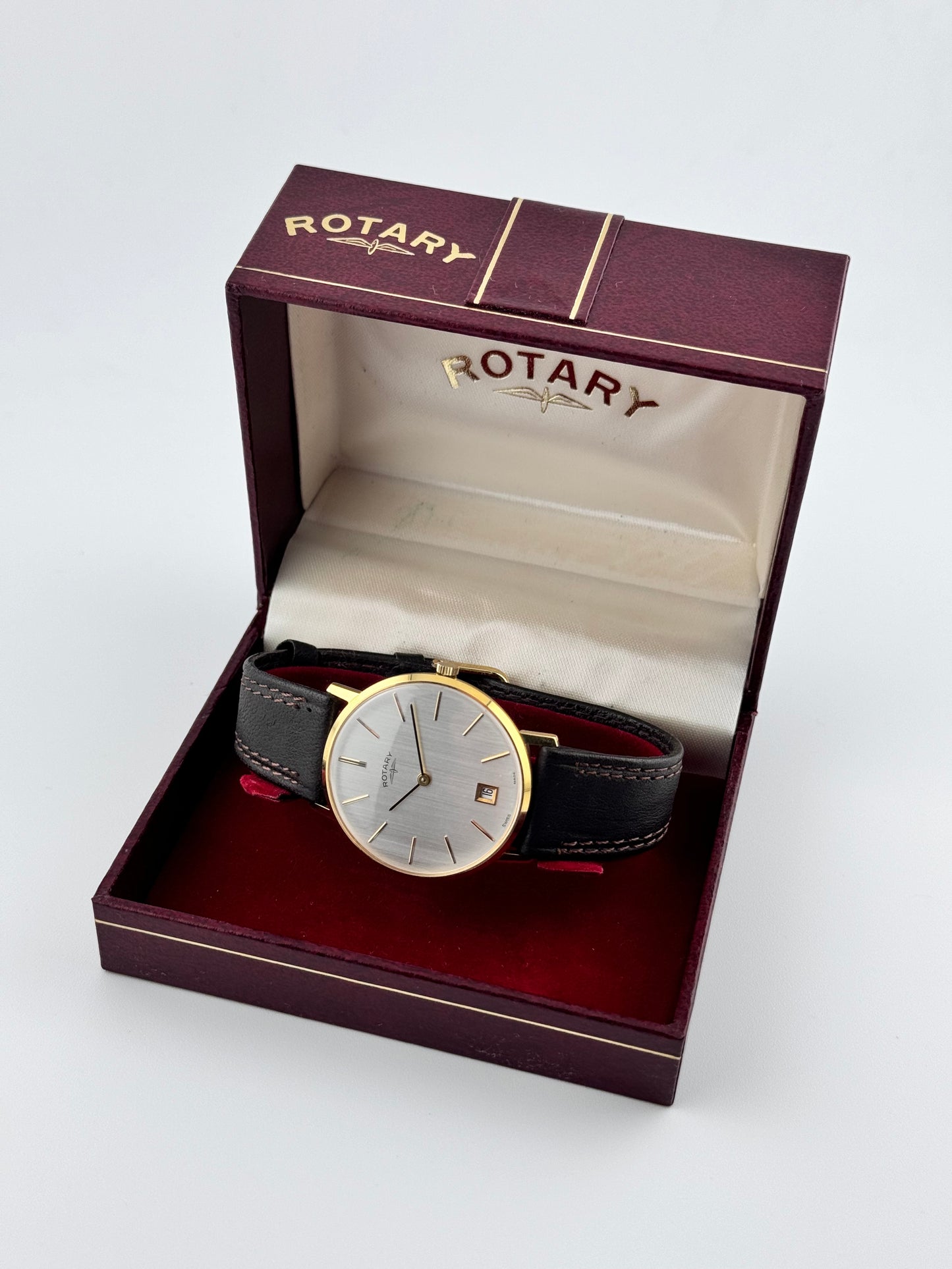 Rotary Manual Wind Date with Box & Papers