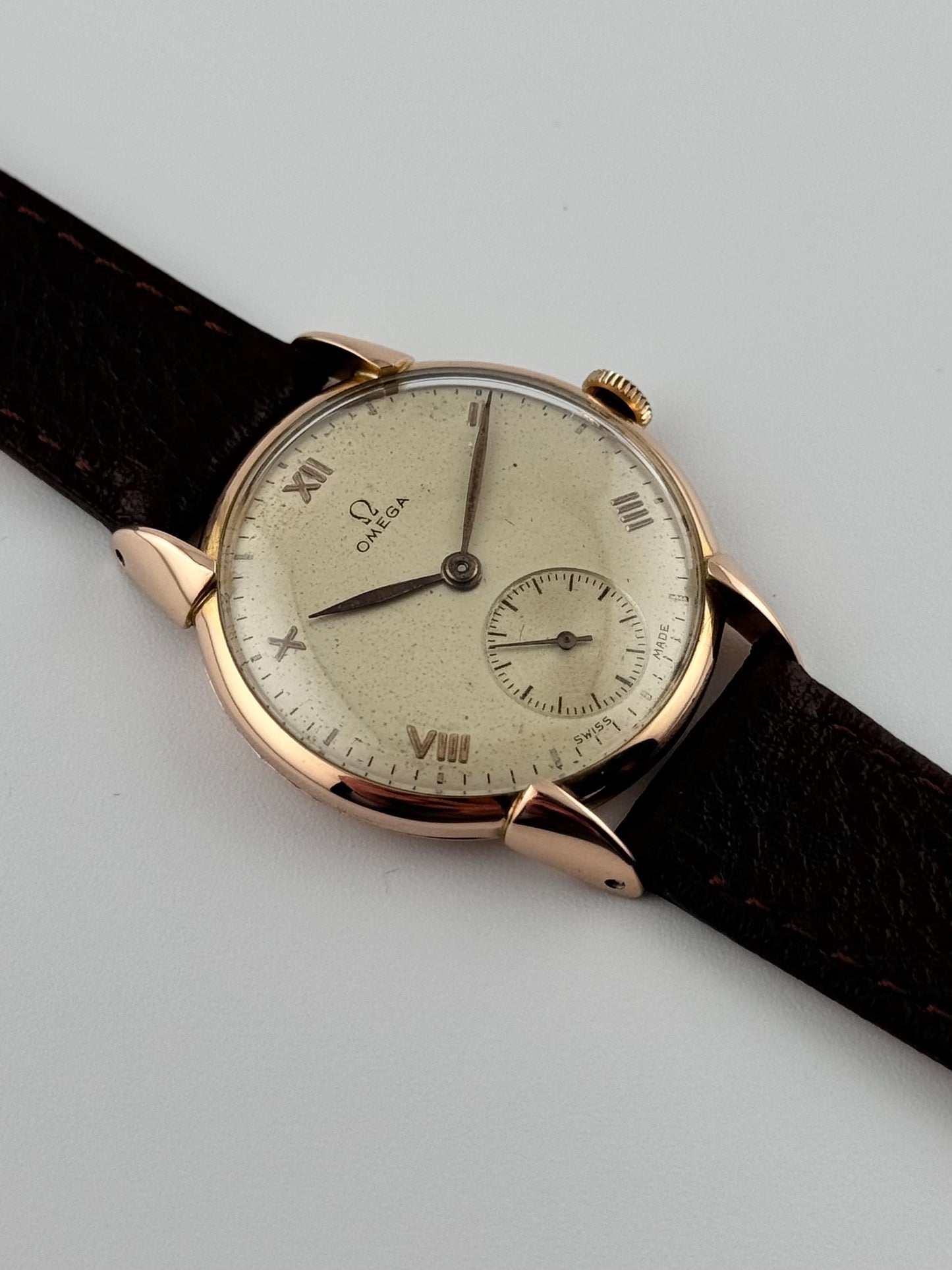 Omega Sub Seconds Manual Wind Solid 18ct Rose Gold