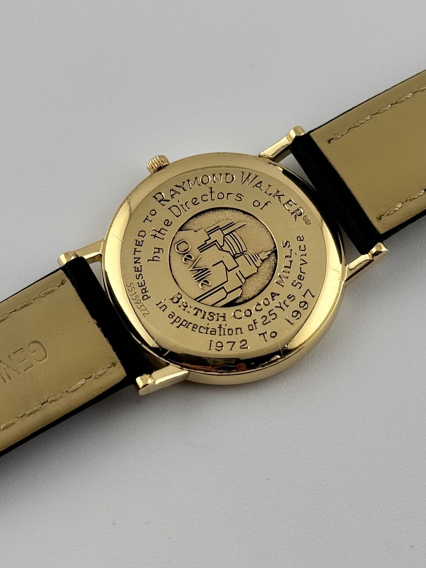Omega Quartz Date 196.2432 18ct Gold - Box and Papers