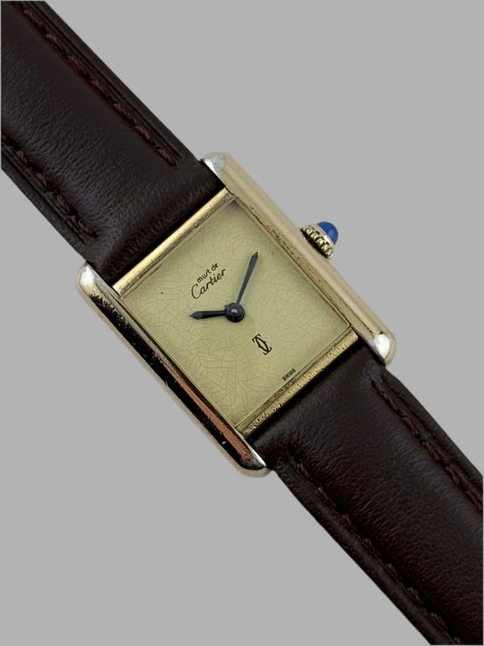 Cartier Must De Paris Tank Manual Wind - 3- Lemon Dial - Ladies