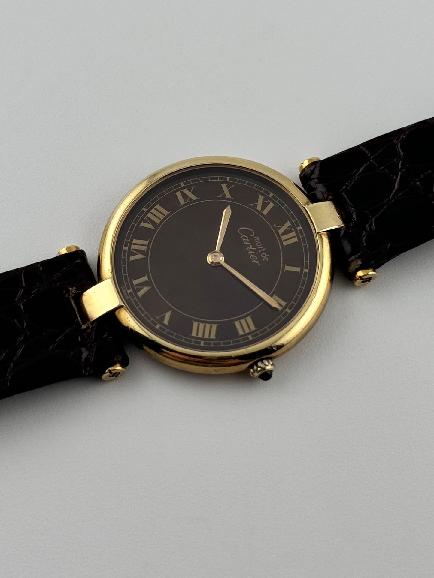 Cartier Must De Vendome Quartz - 17 - Ultra Rare Wood Dial