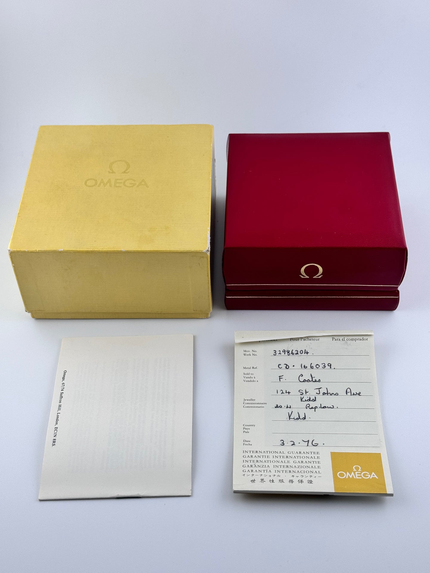 Omega Geneve Dynamic Automatic 166.039 - Box and Papers