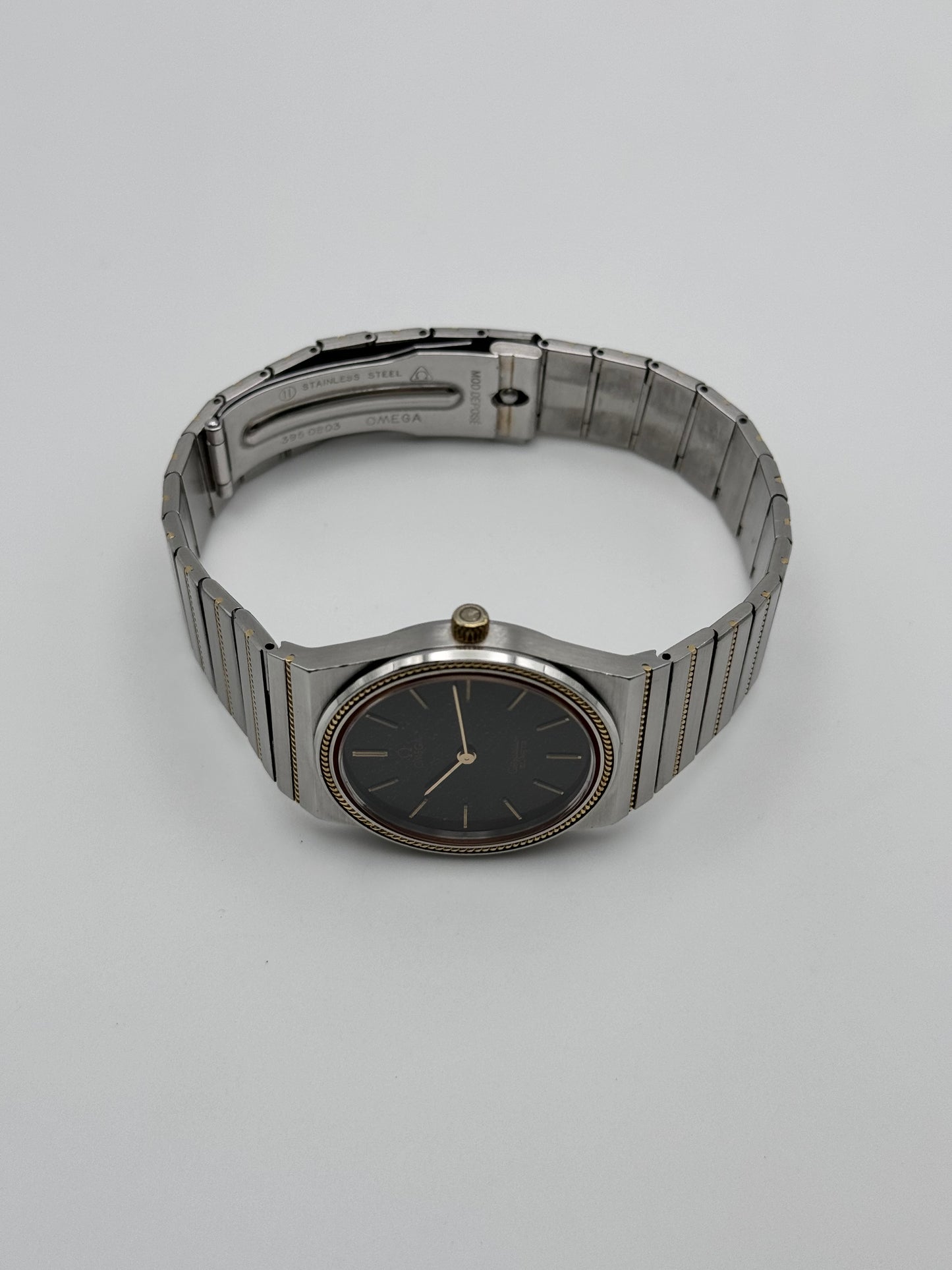 Omega Constellation Torsade Quartz 18ct Gold & Steel 795.0816  - Original Bracelet - Rare Stone Dial