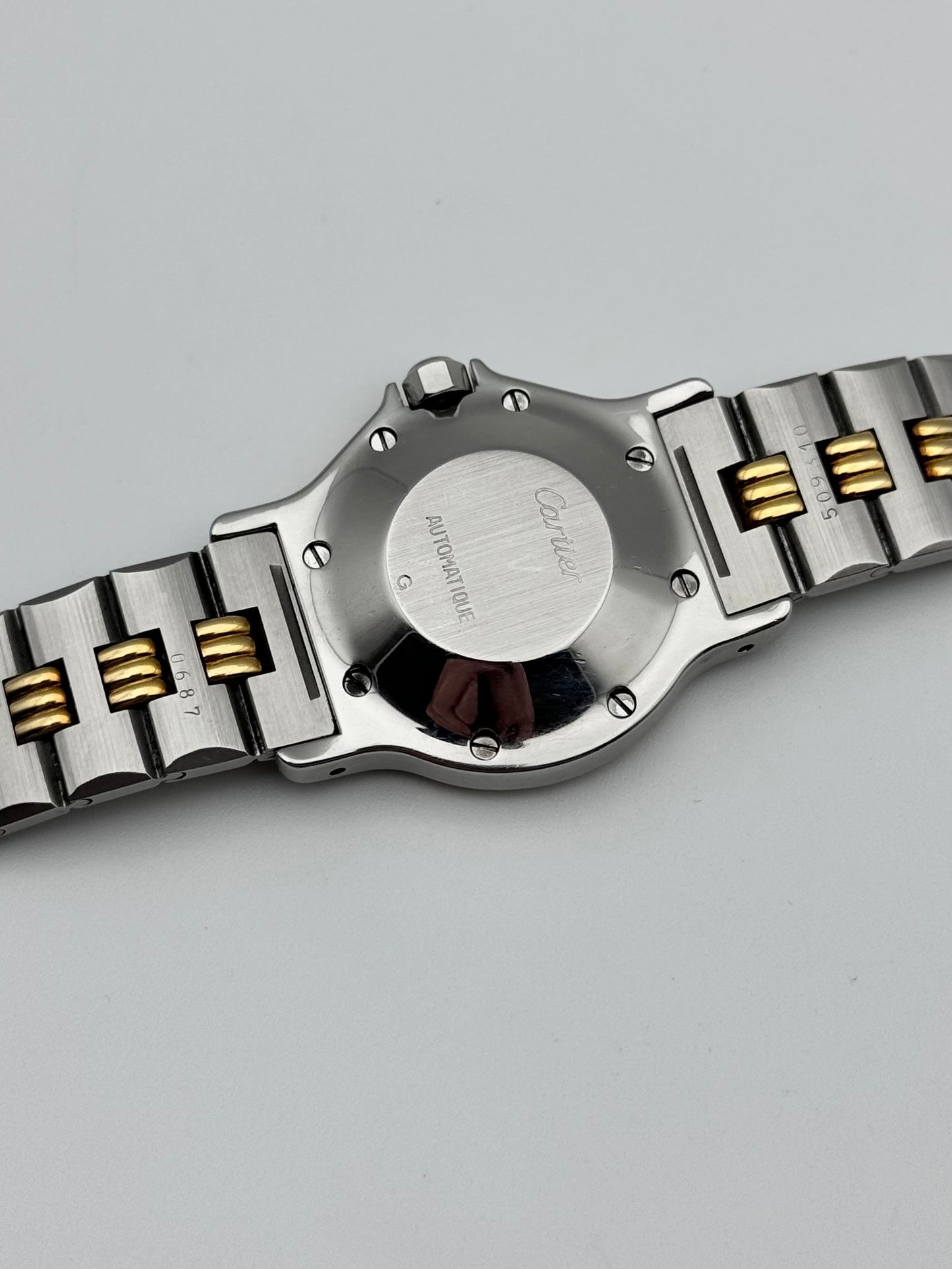 Cartier Santos Octagon Automatic Date 2966 - Special edition Gordon Bracelet - Original Box