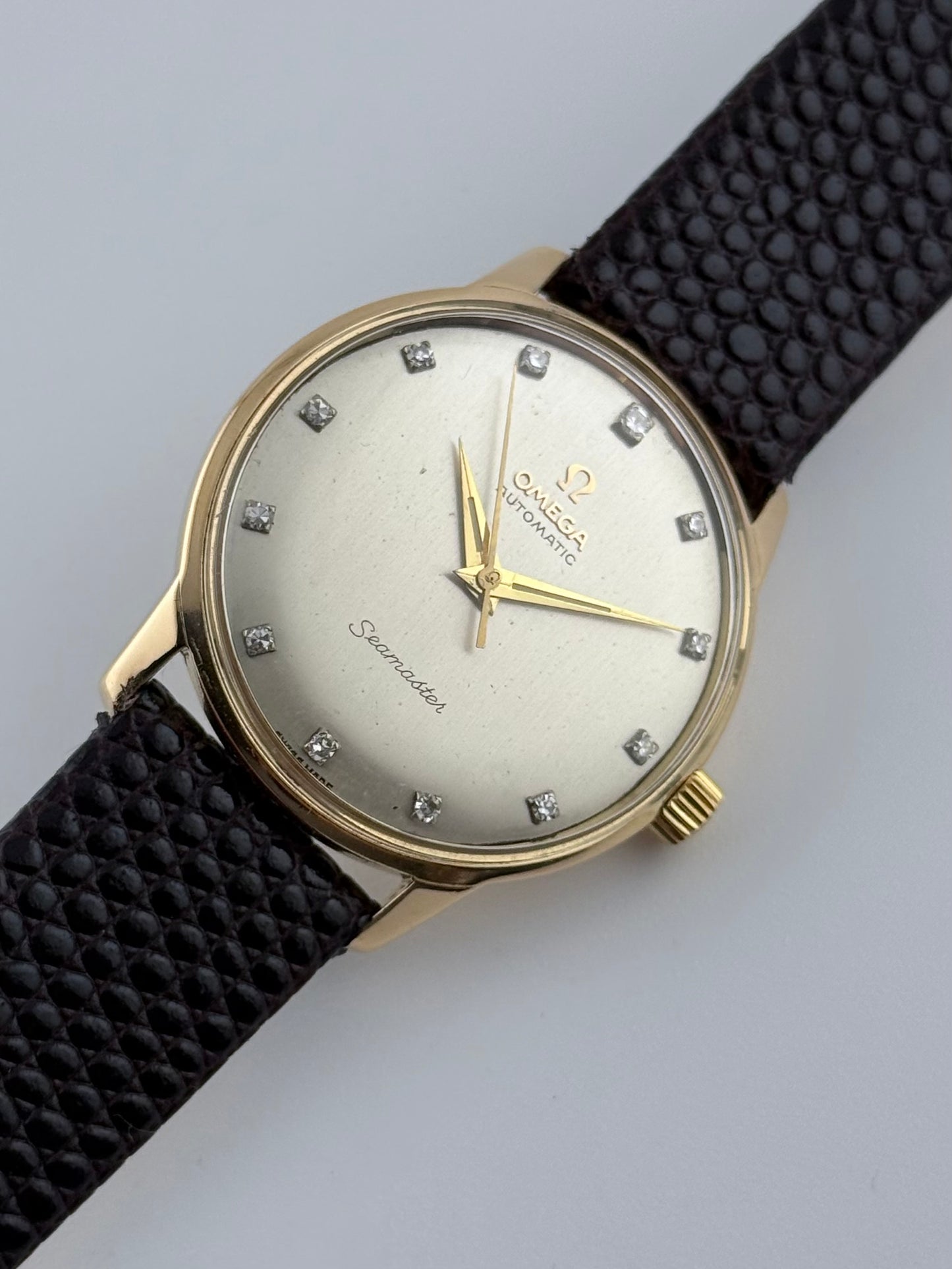 Omega Seamaster Automatic 165.001 - Ultra Rare FACTORY Diamond Dot Dial - Solid 18ct Gold