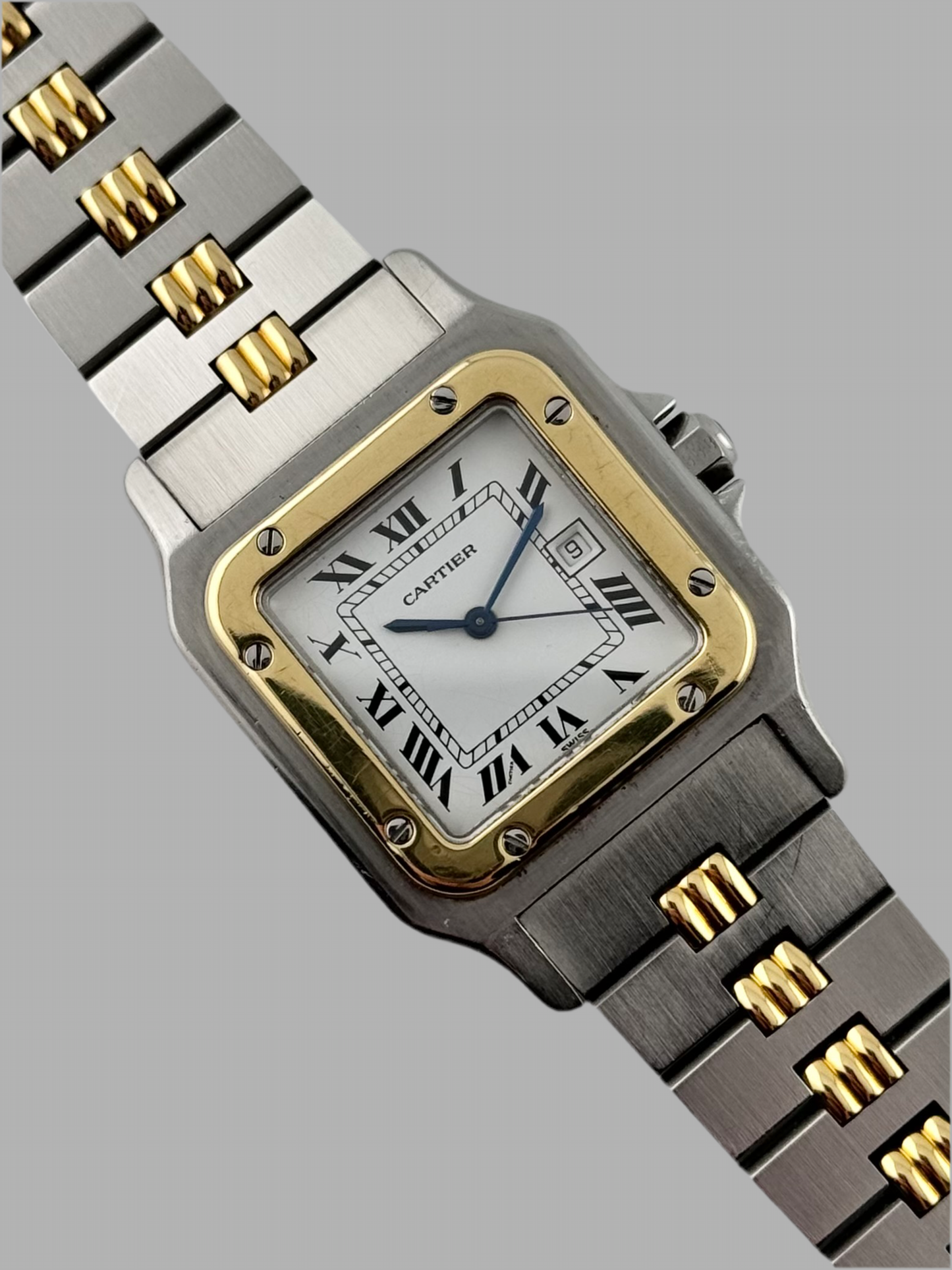 Cartier Santos Carree Automatic - Rare Godron Bracelet - 2961 - Original Box