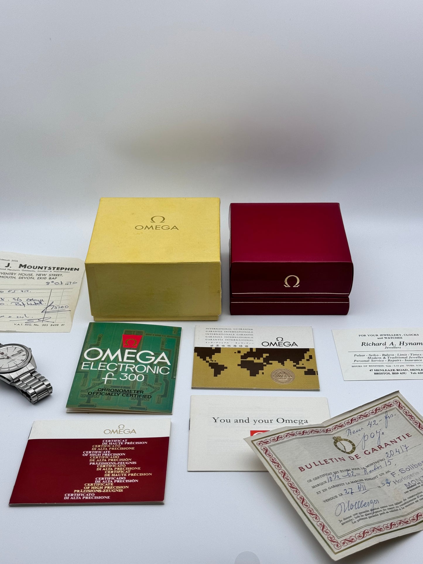 Omega Chronometer Electronic F300HZ - 198.001 - Complete Set - Ultra Rare!