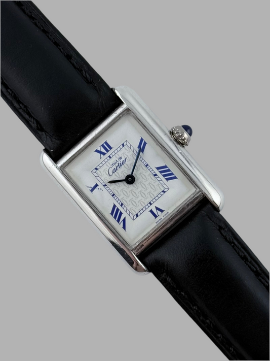 Cartier Must de Cartier Tank Quartz - 2416 - Rare Dial - Sterling Silver