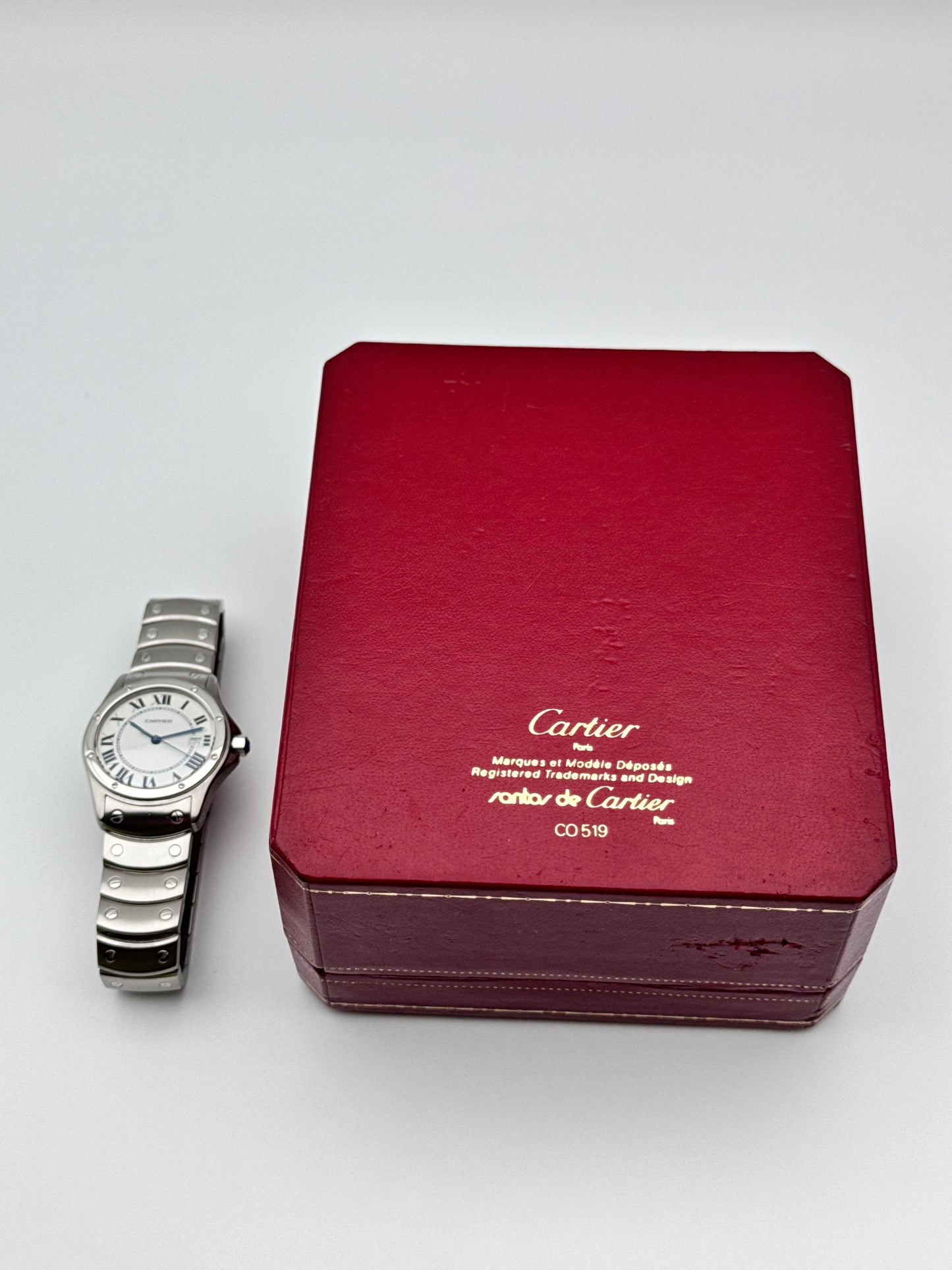 Cartier Santos Ronde Quartz Date 1561 - Boxed