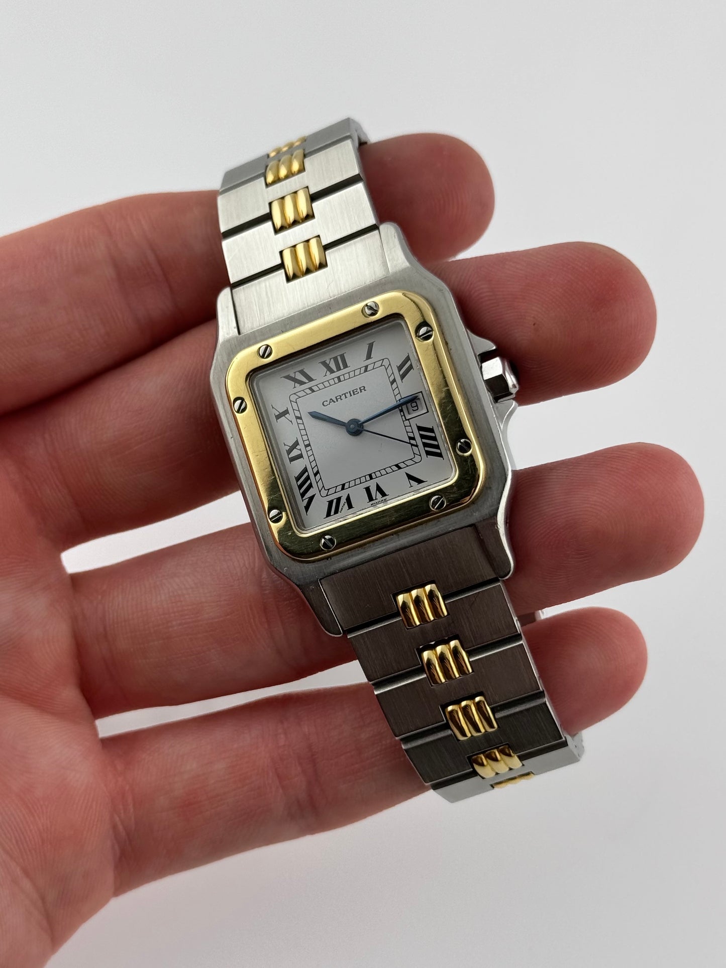 Cartier Santos Carree Automatic - Rare Godron Bracelet - 2961 - Original Box