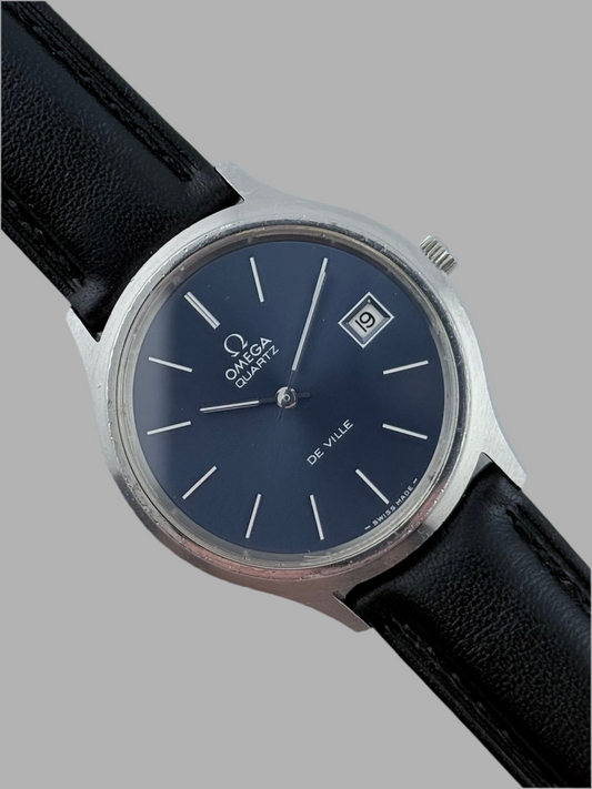 Omega De Ville Quartz Date - 192.0027 - Midnight Blue Sunburst Dial