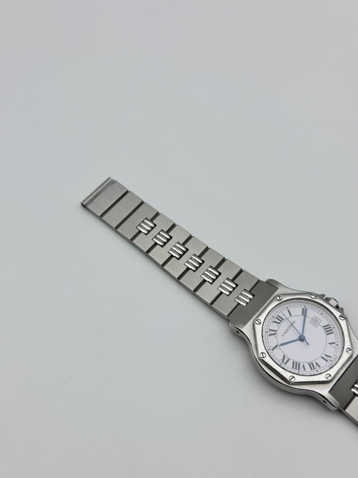 Cartier Santos Octagon Automatic Date 2965 - Special edition Godron Bracelet