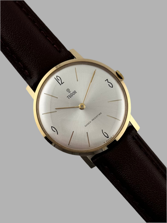 Tudor Manual Wind Shock Resisting 9ct Solid Gold Dress Piece