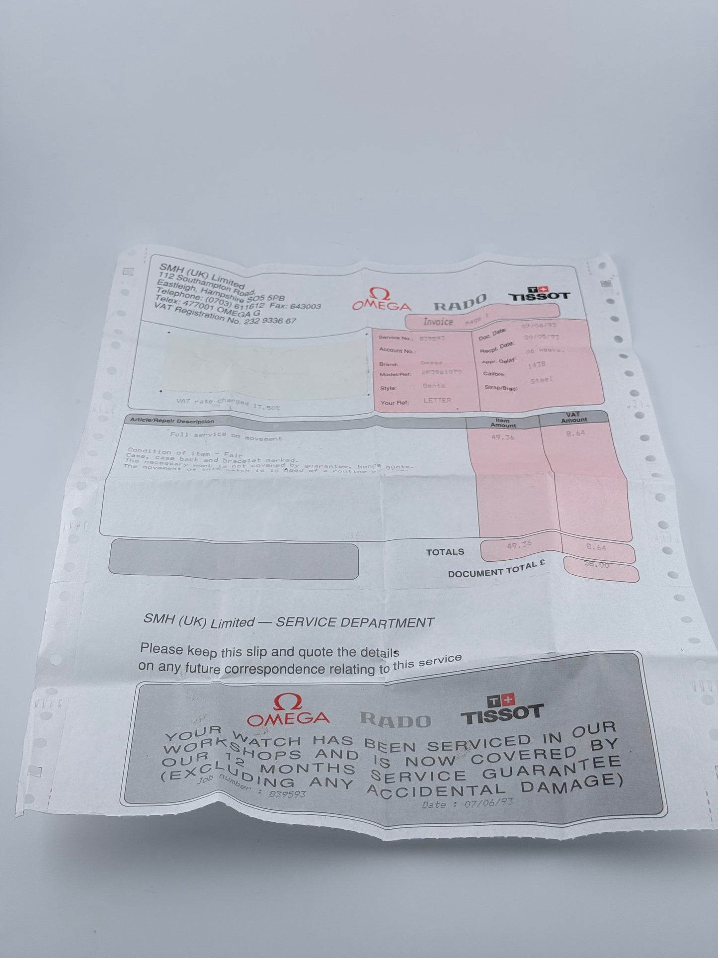 Omega Constellation Manhattan Quartz Date 396.1070 - Original Paperwork