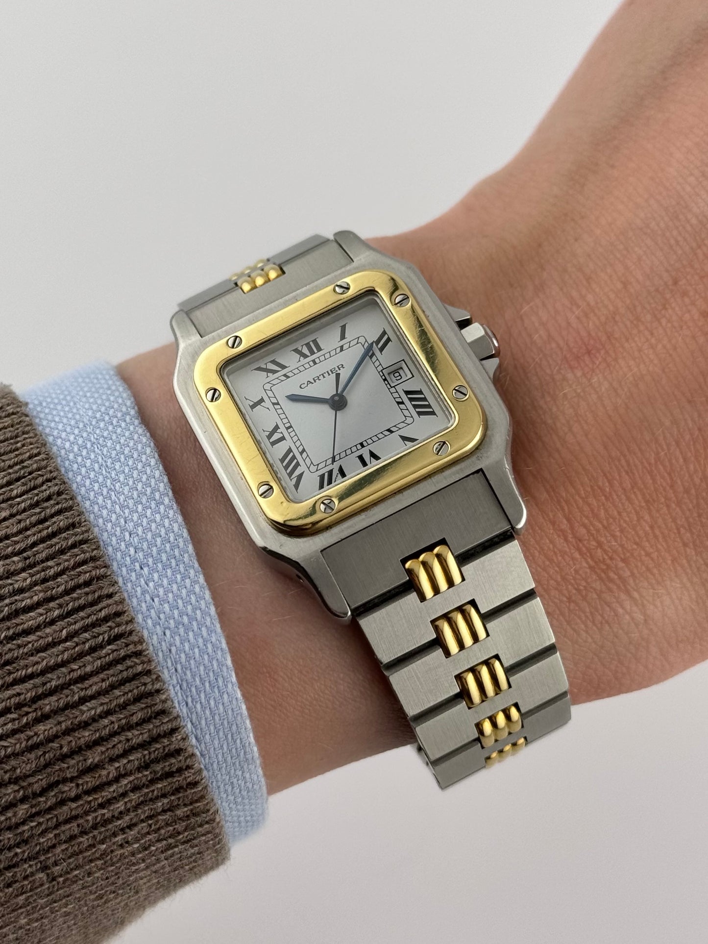 Cartier Santos Carree Automatic - Rare Godron Bracelet - 2961 - Original Box