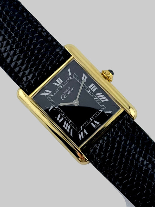 Cartier Must De Tank Manual Wind - 6 - Black Dial