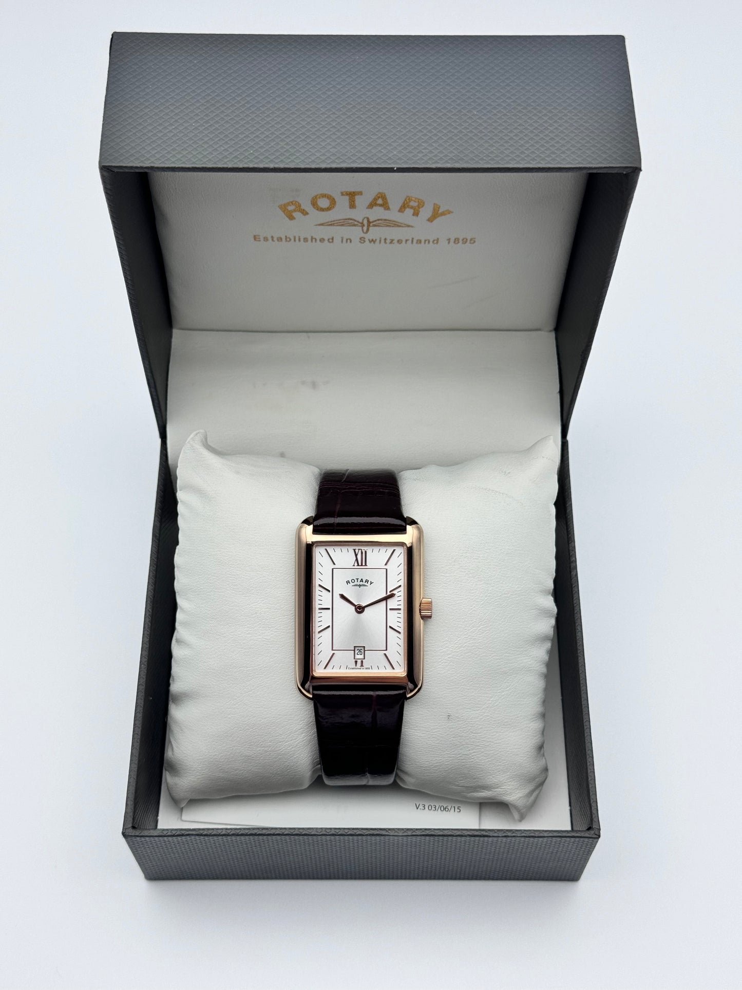 Rotary Tank Quartz Rose Gold - Original Box - GS02691/02