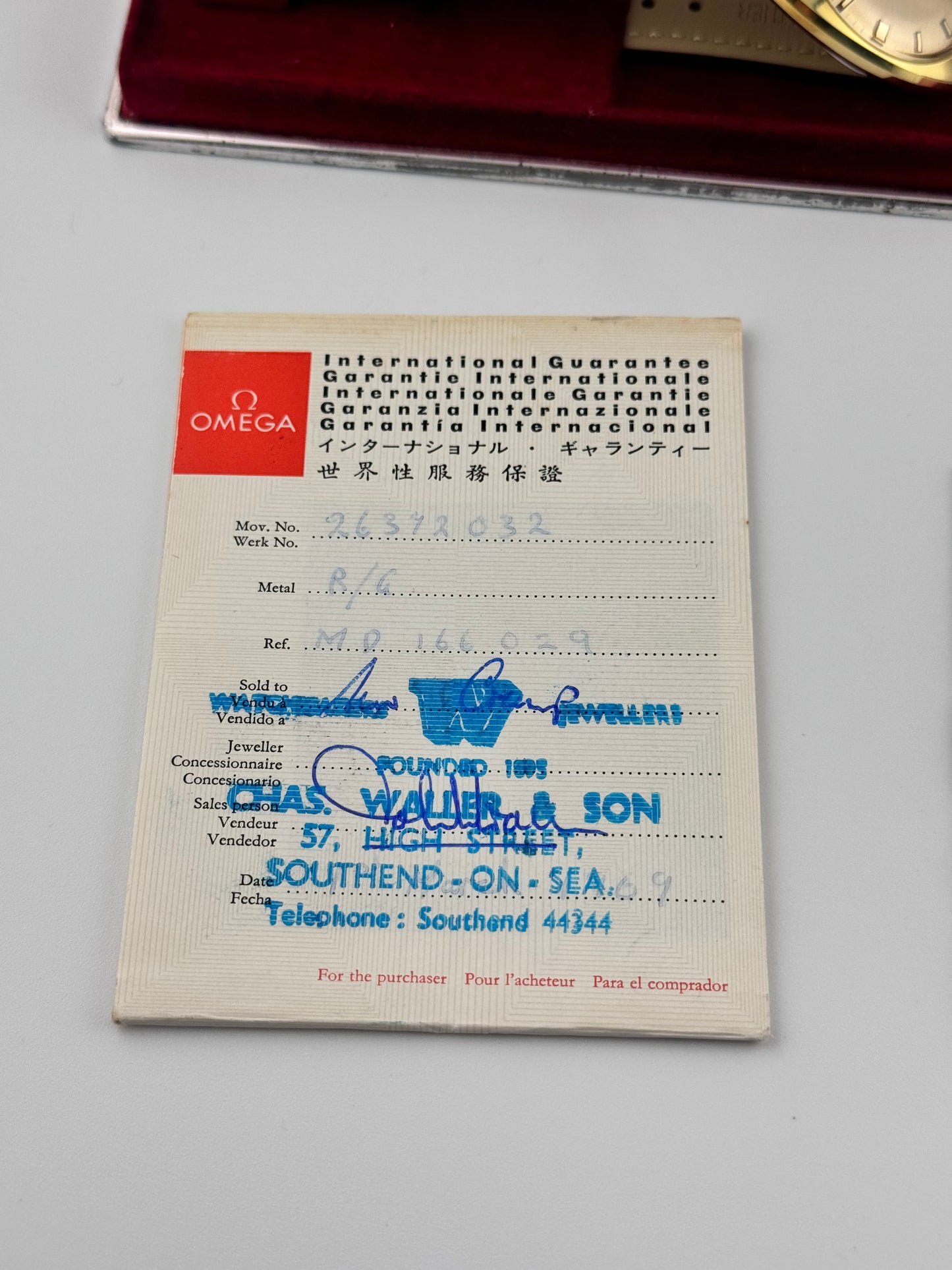 Omega De Ville Automatic 166.029 - Box and Papers!