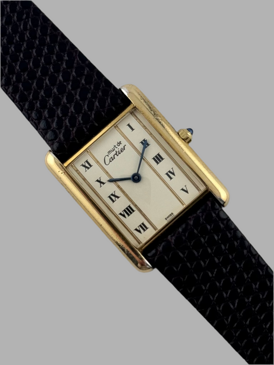 Cartier Vermeil Must De Paris Tank Quartz - 590005 - Art Deco Dial