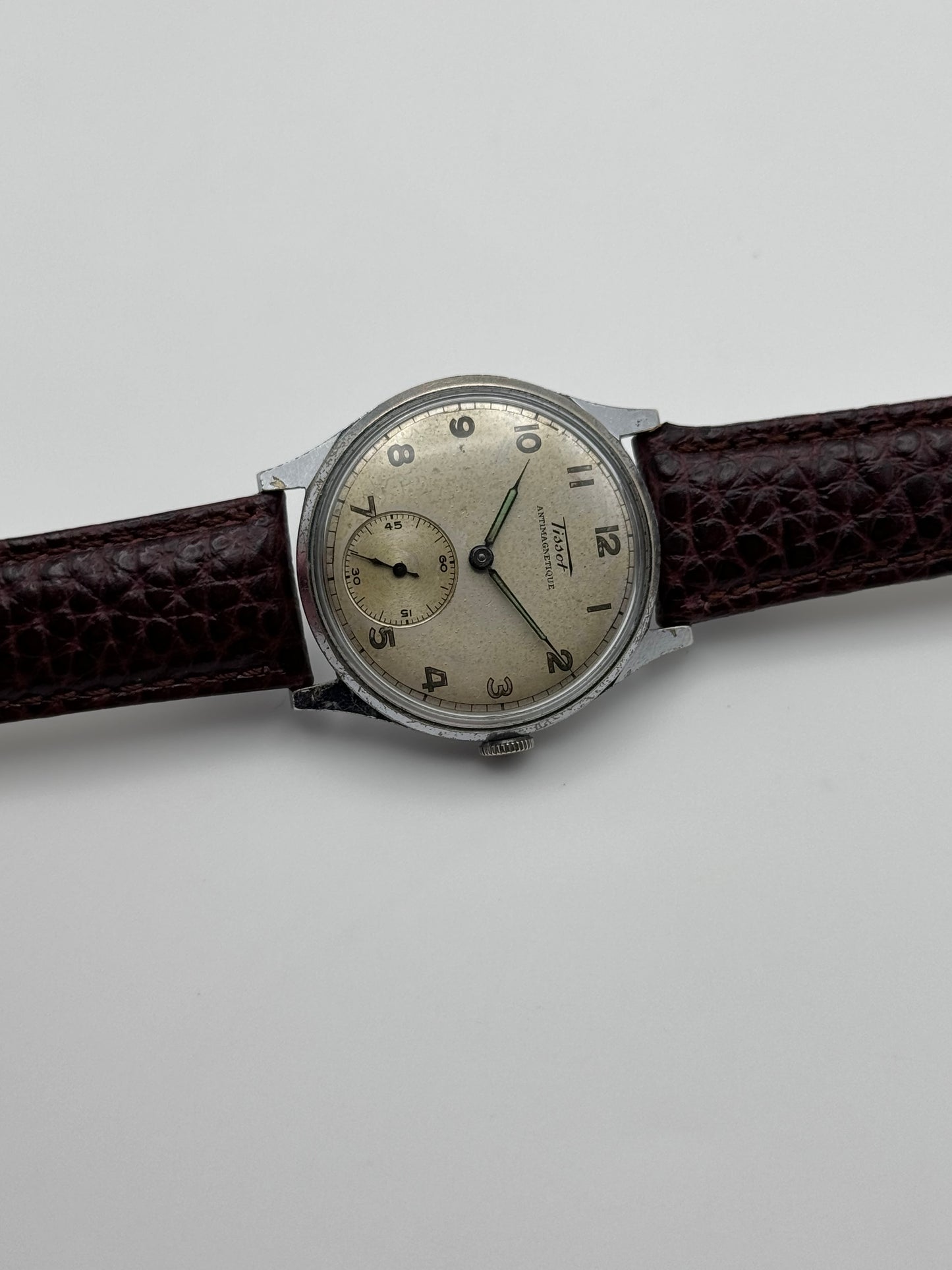 Tissot Antimagnetique Manual Wind Small Seconds Military 1940s - Rare