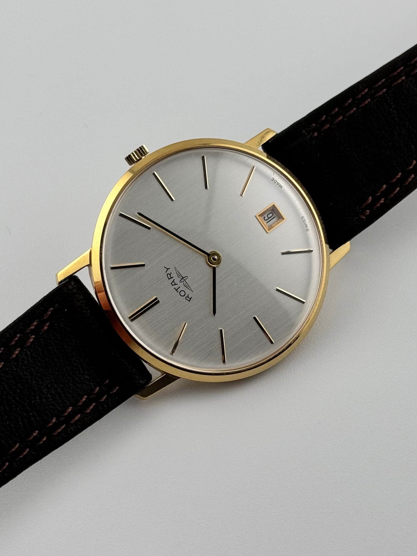 Rotary Manual Wind Date with Box & Papers