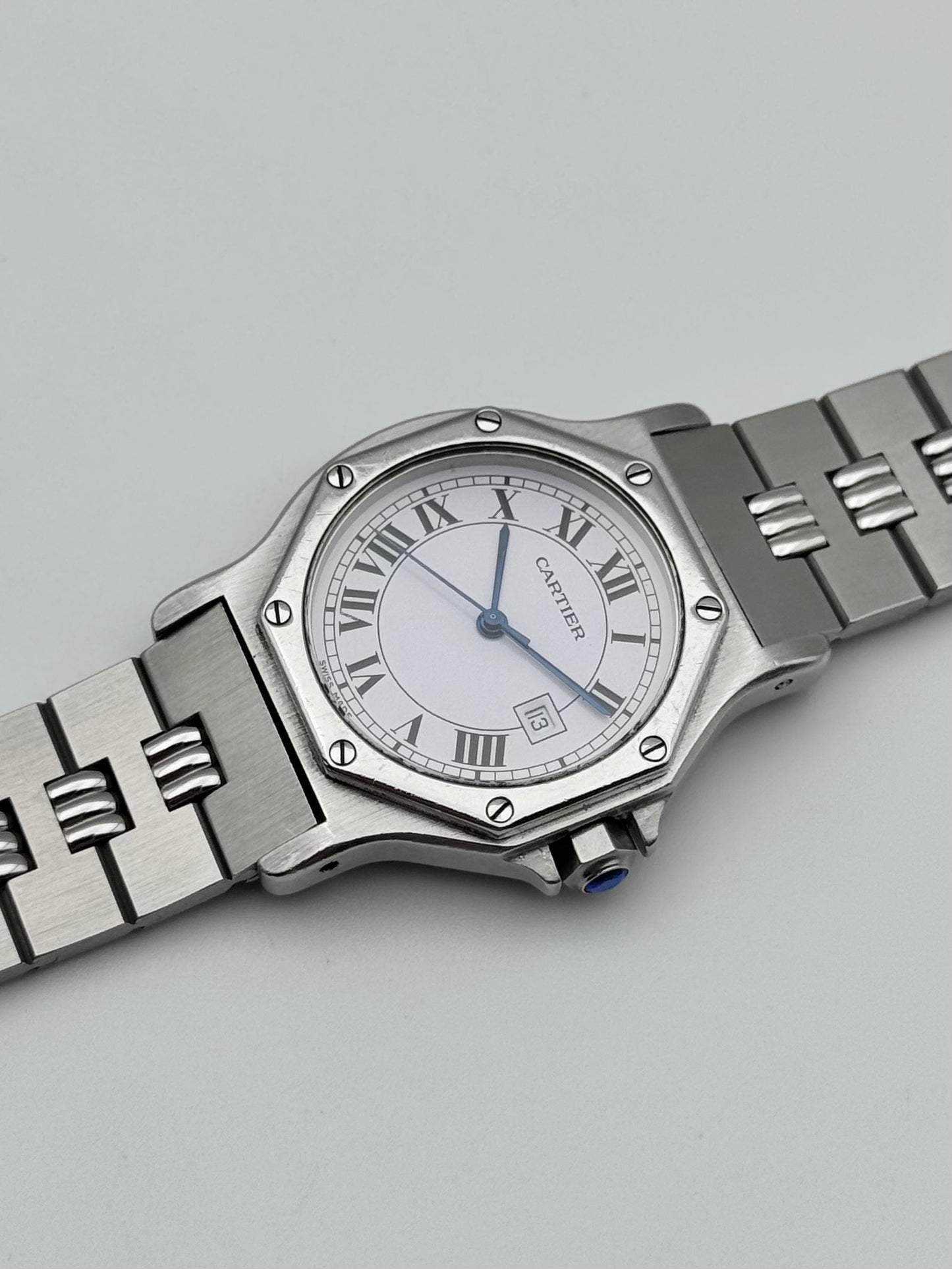 Cartier Santos Octagon Automatic Date 2965 - Special edition Godron Bracelet