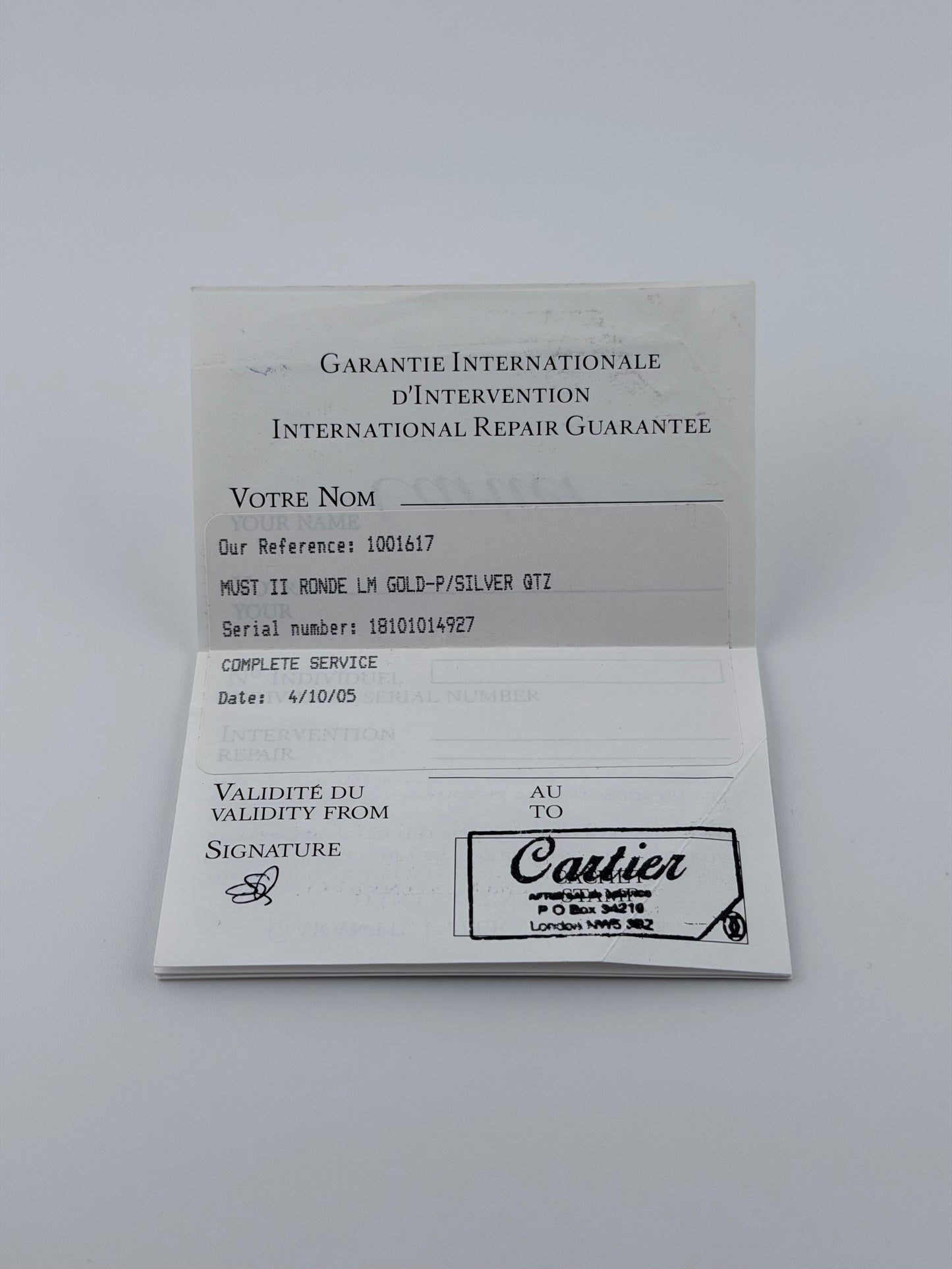 Cartier Must De Cartier Trinity Ronde - Sub Seconds - Quartz - 1810-1 - Box and Booklets