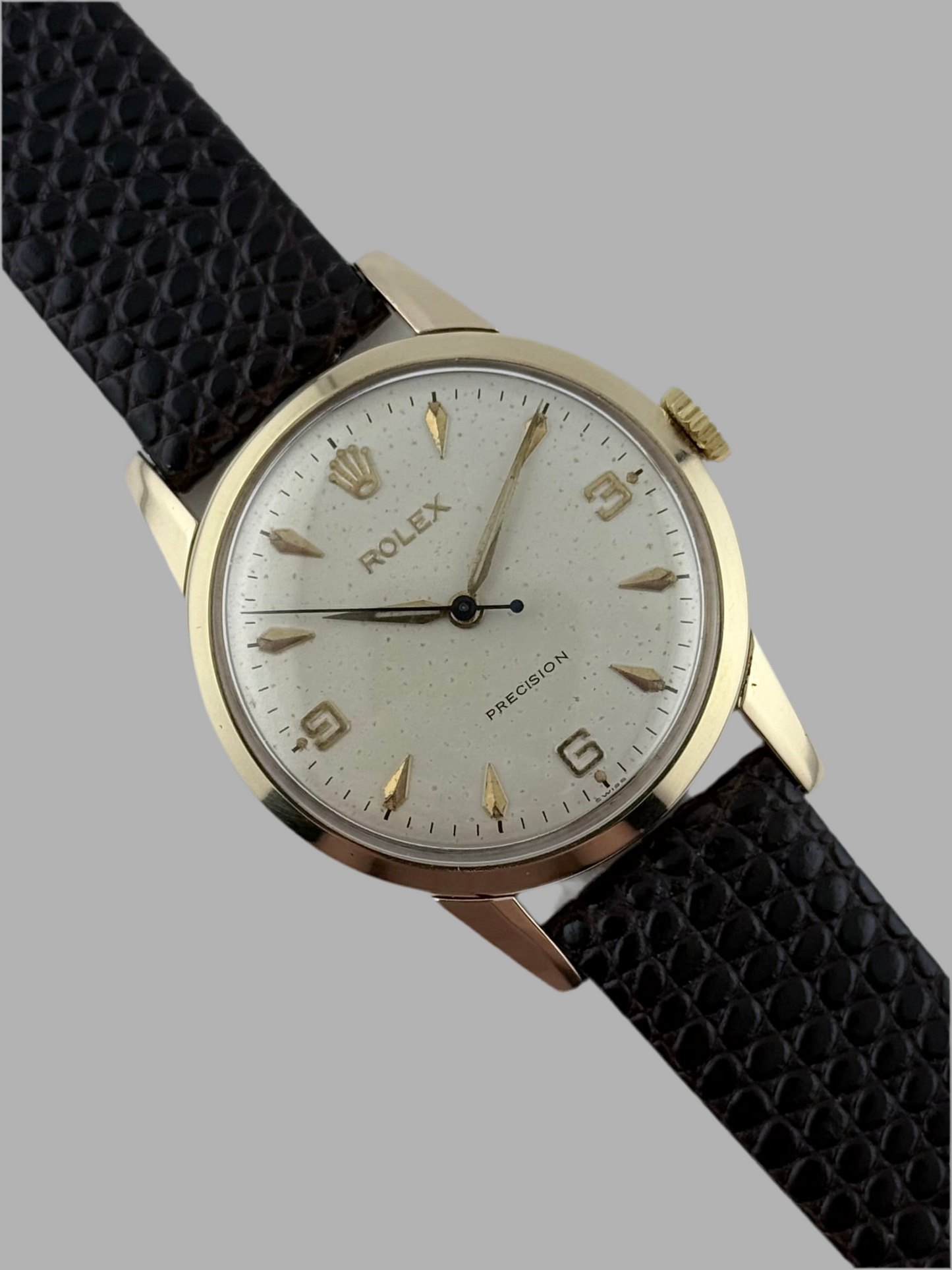 Rolex Precision Manual Wind 9ct Gold - Rare Explorer Dial