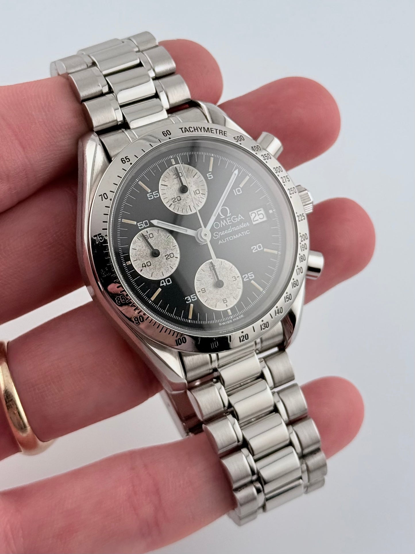 Omega Speedmaster Automatic Date - 175.0043 - Rare Reverse Panda Dial