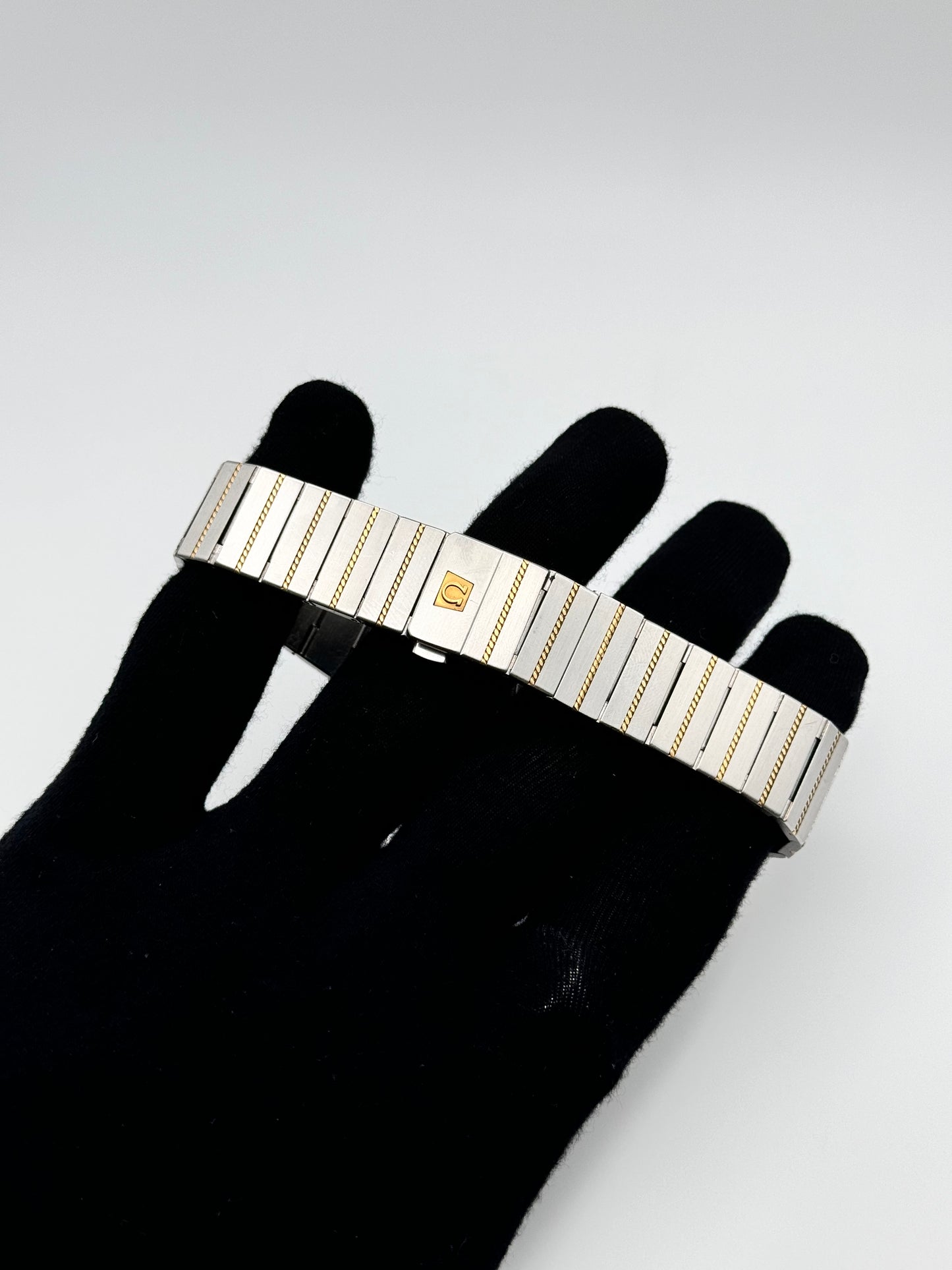 Omega Constellation Torsade Quartz 18ct Gold & Steel 795.0816  - Original Bracelet - Rare Stone Dial