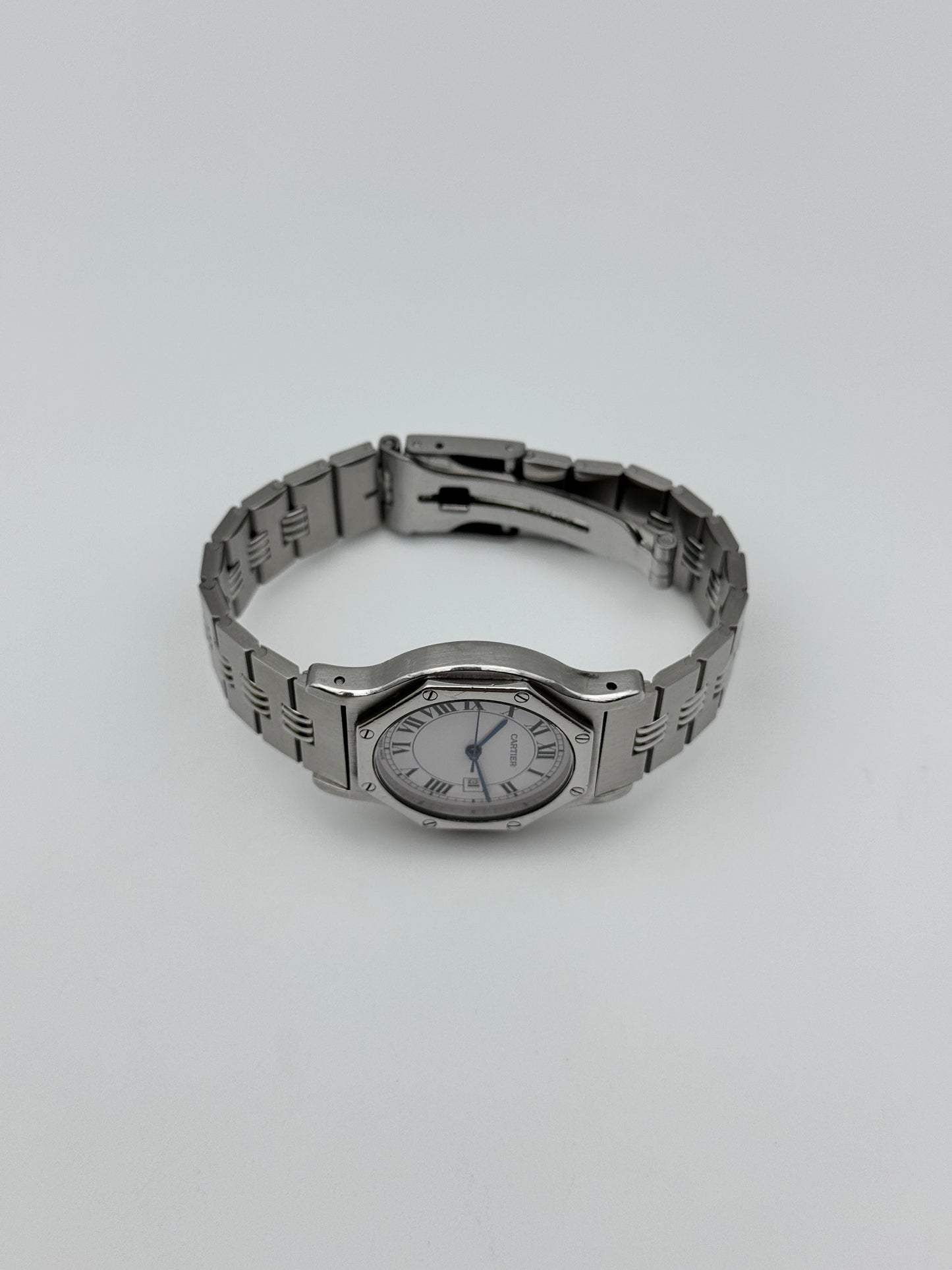 Cartier Santos Octagon Automatic Date 2965 - Special edition Godron Bracelet