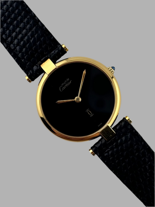 Cartier Must De Vendome Quartz - 17 - Black Dial