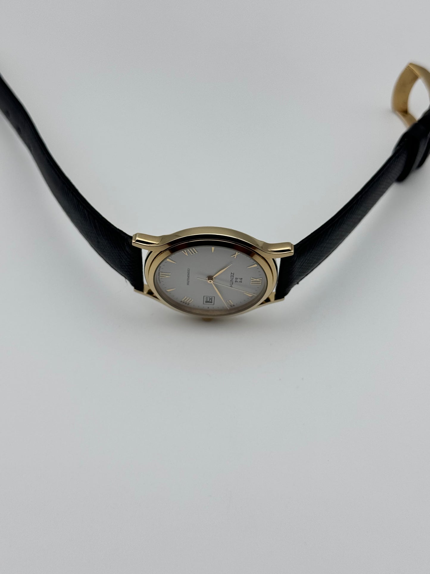 Zenith Cosmopolitan Quartz Date  - Near New Old Stock! (Original strap & Buckle)