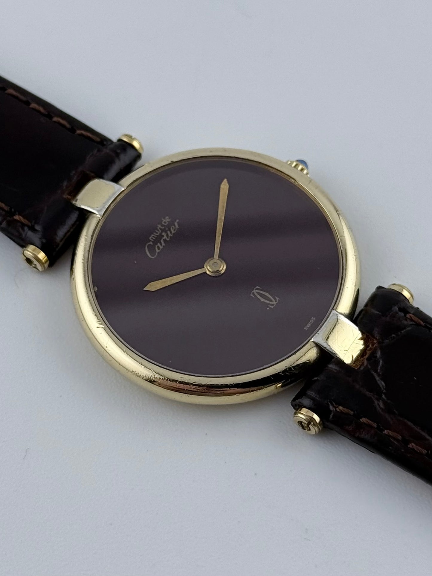 Cartier Must De Vendome Quartz - 17 - Burgundy Dial